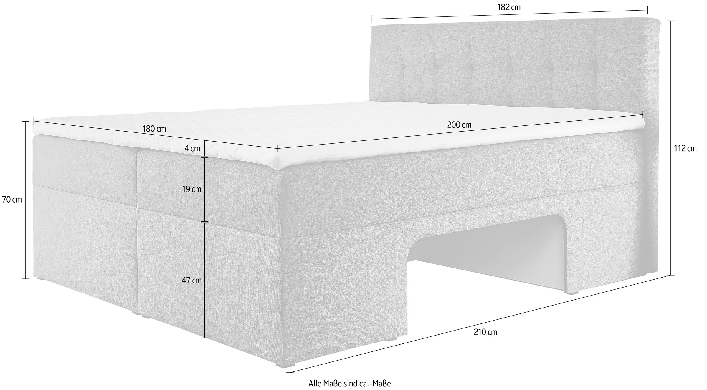 PLACES OF STYLE Boxbett »Carolin« mit Nische inkl. gepolsterter Unterlage für Haustiere
