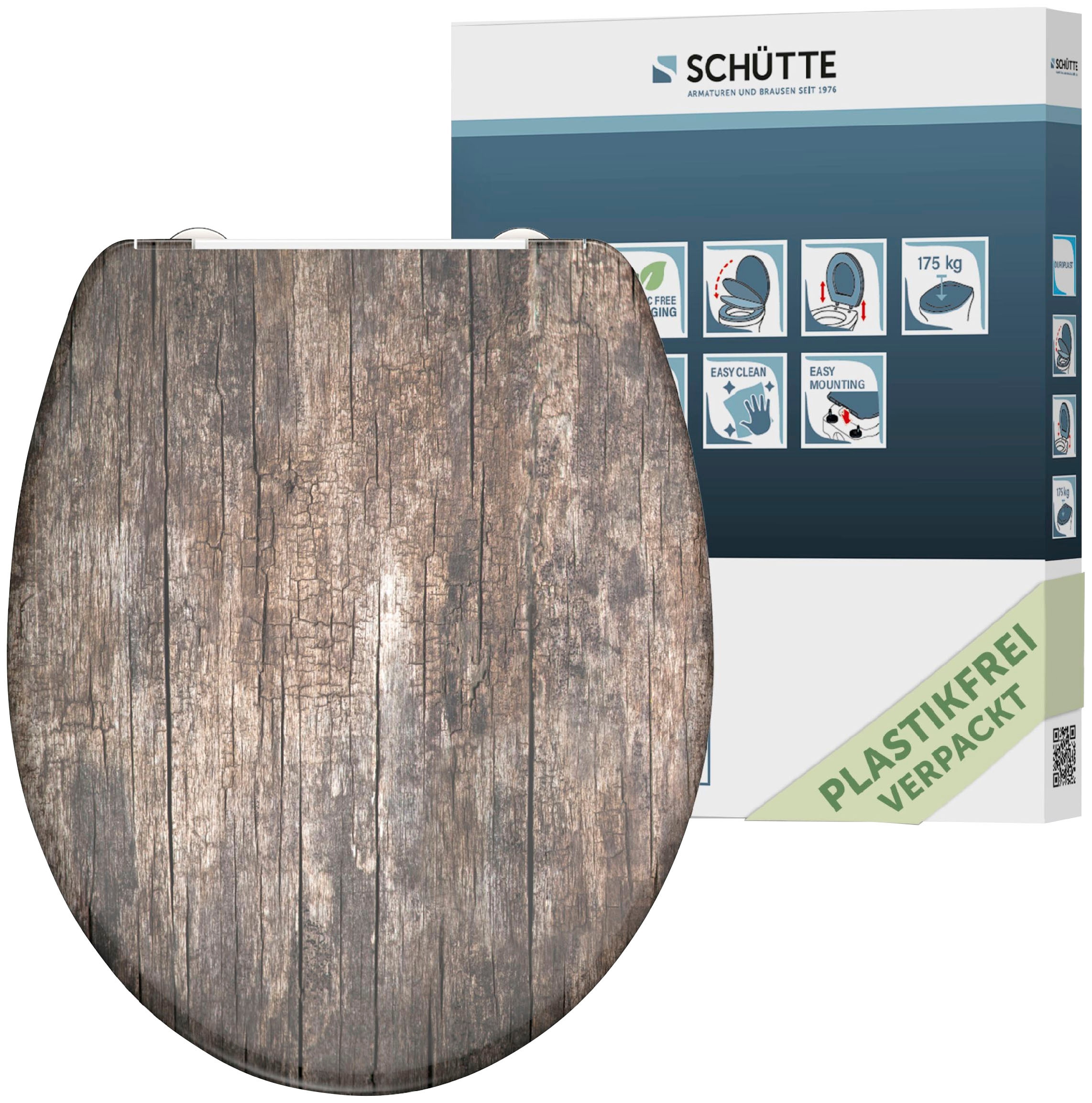Image of Schütte WC-Sitz "Old Wood" Duroplast, mit Absenkautomatik und Schnellverschluss
