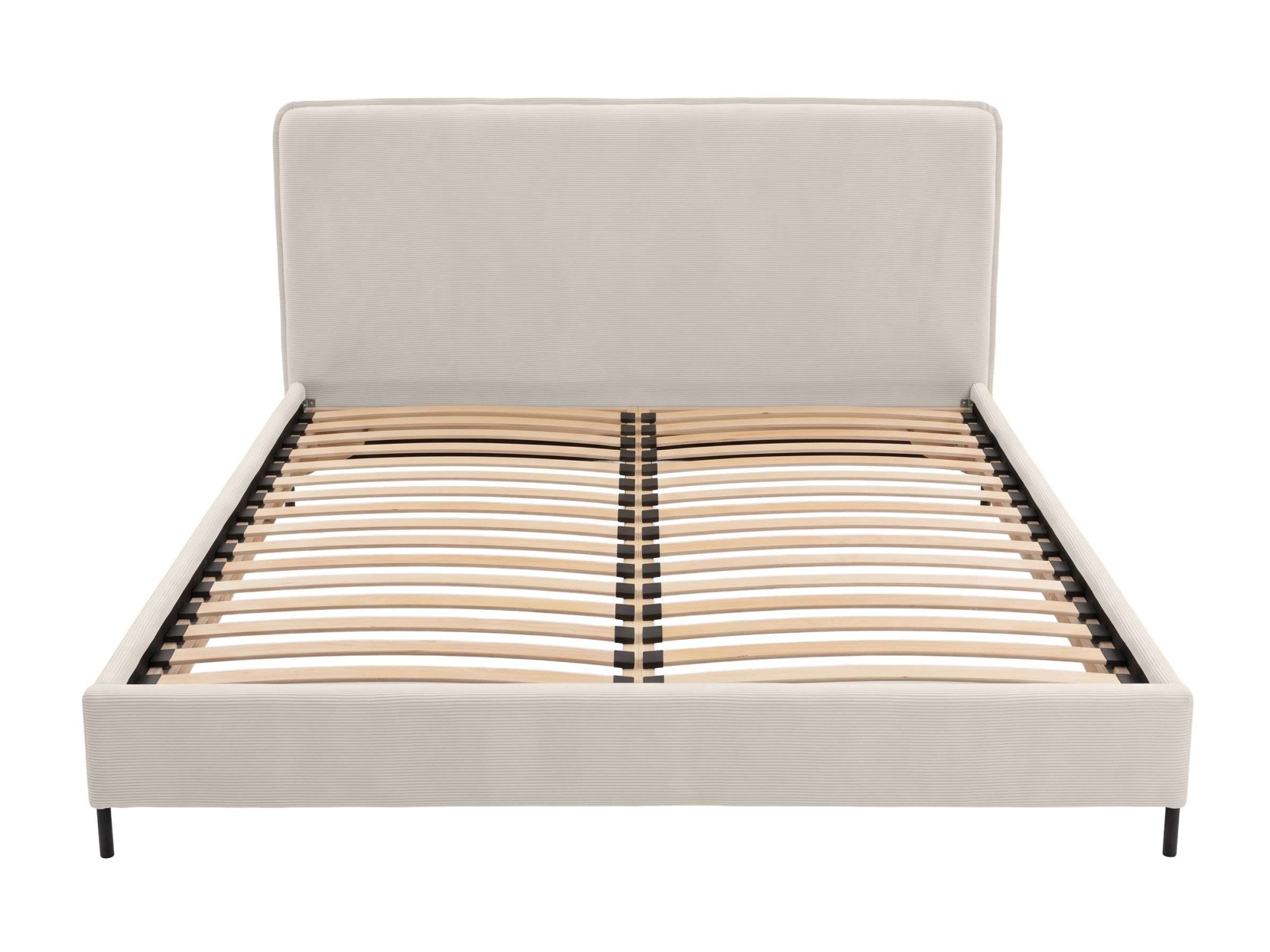 Home affaire Lit rembourré »LAVOISIER Bettgestell mit Lattenrost, Breite 140/160/180/200 cm, Cord« Cadre de lit avec tête de lit, sans matelas ni surmatelas