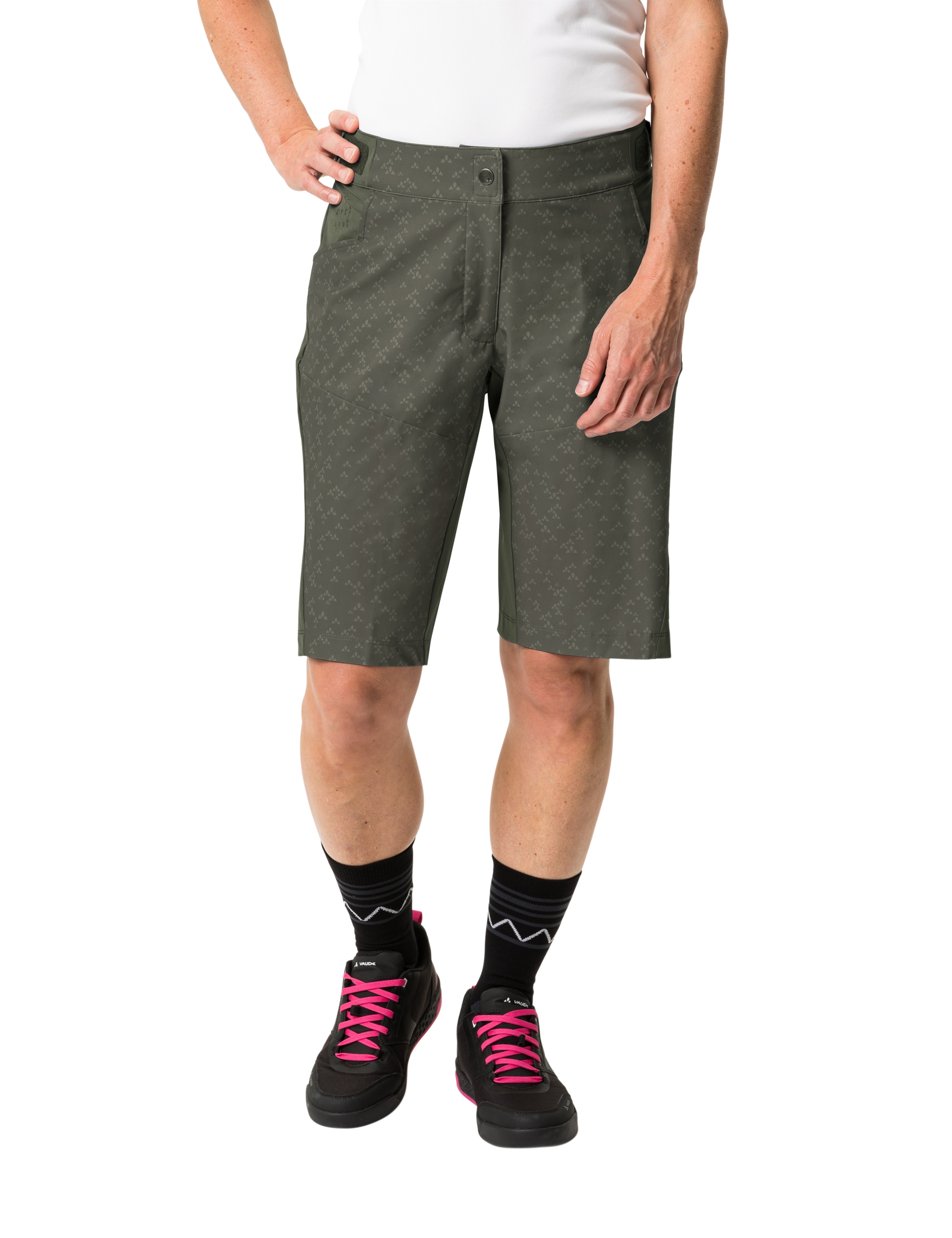 Image of VAUDE Fahrradhose "Wo Ledro Print Shorts" für Radsport, sportlicher Stil, schnell trocknendes Material