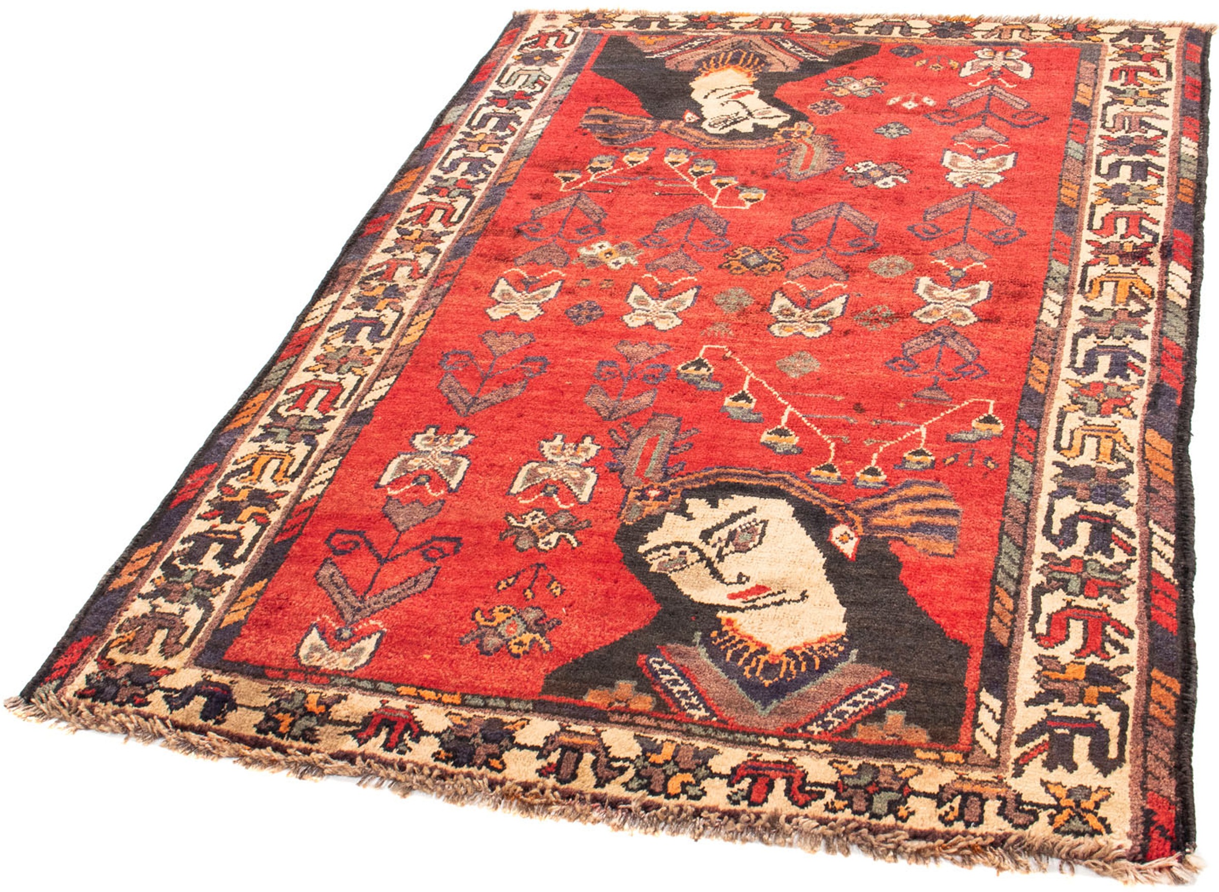 Image of morgenland Orientteppich »Perser - Nomadic - 155 x 110 cm - dunkelrot«, rechteckig, 10 mm Höhe, Wohnzimmer, Handgeknüpft, Einzelstück mit Zertifikat bei Ackermann Versand Schweiz