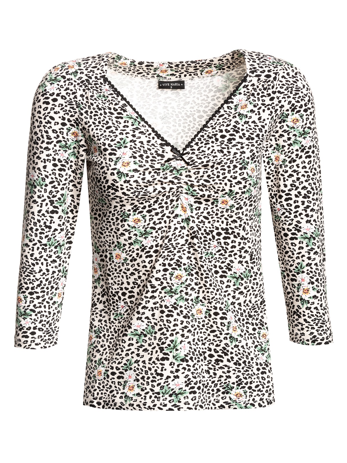 3/4-Arm-Shirt »Flower Leo«