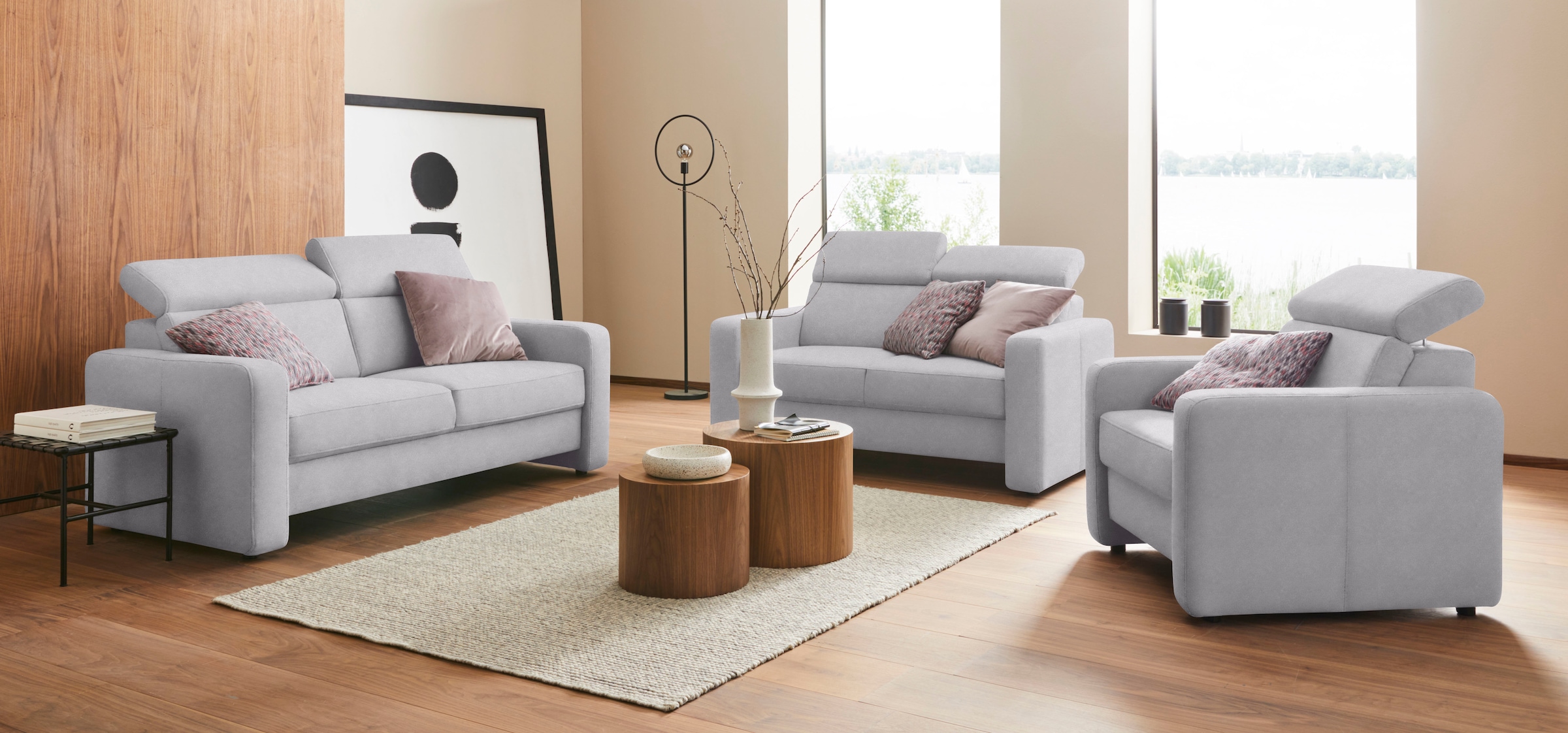 sit&more 2-Sitzer »Bologna«, inklusive Kopfteilverstellung und Federkern