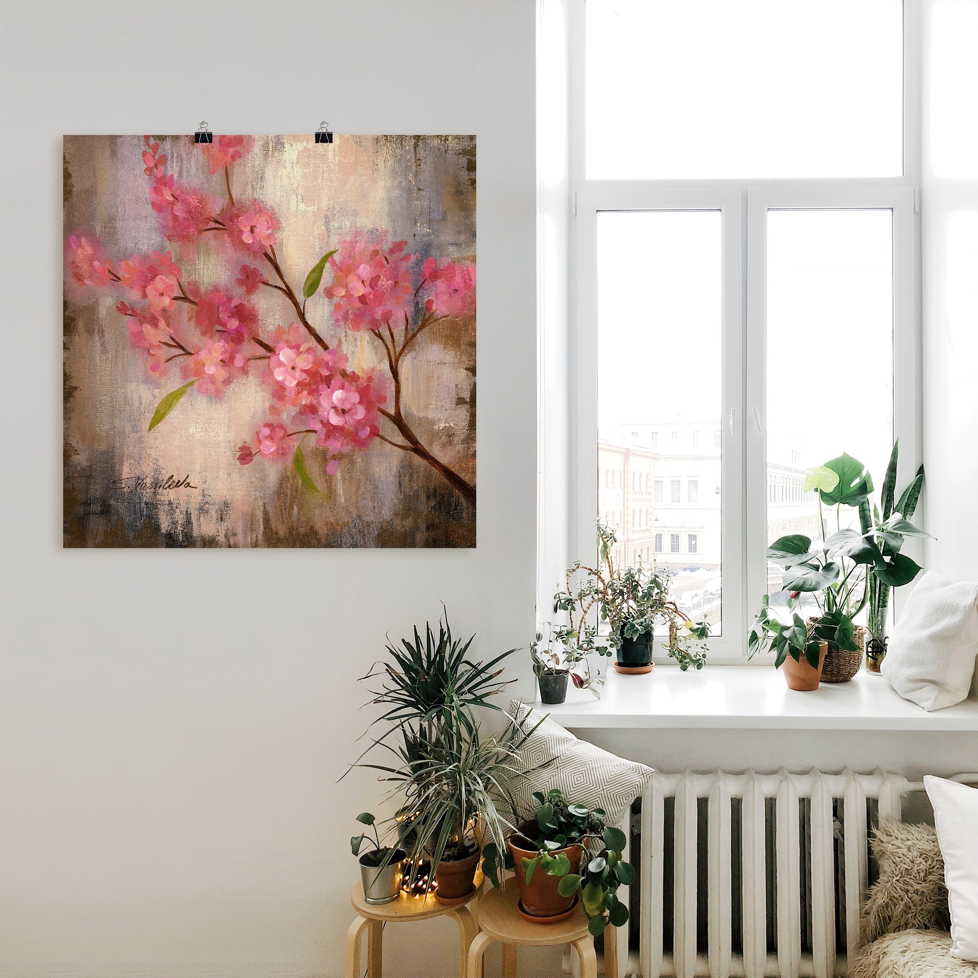 Artland Wandbild »Kirschblüte II«, Blumen, (1 St.), als Leinwandbild, Poster in verschied. Grössen