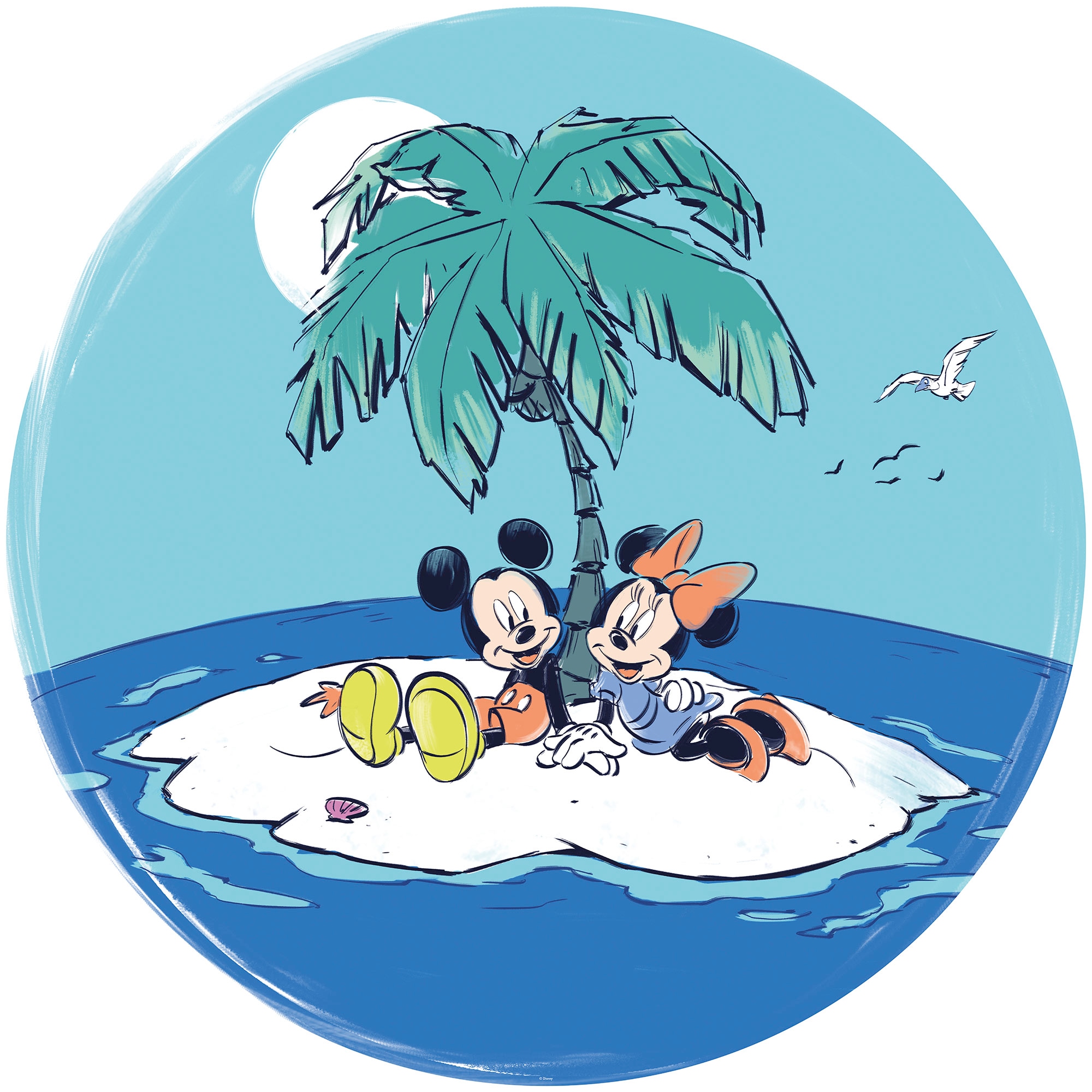 Komar Fototapete »Mickey and Minnie Remote Island« Comic | bedruckt glatt
