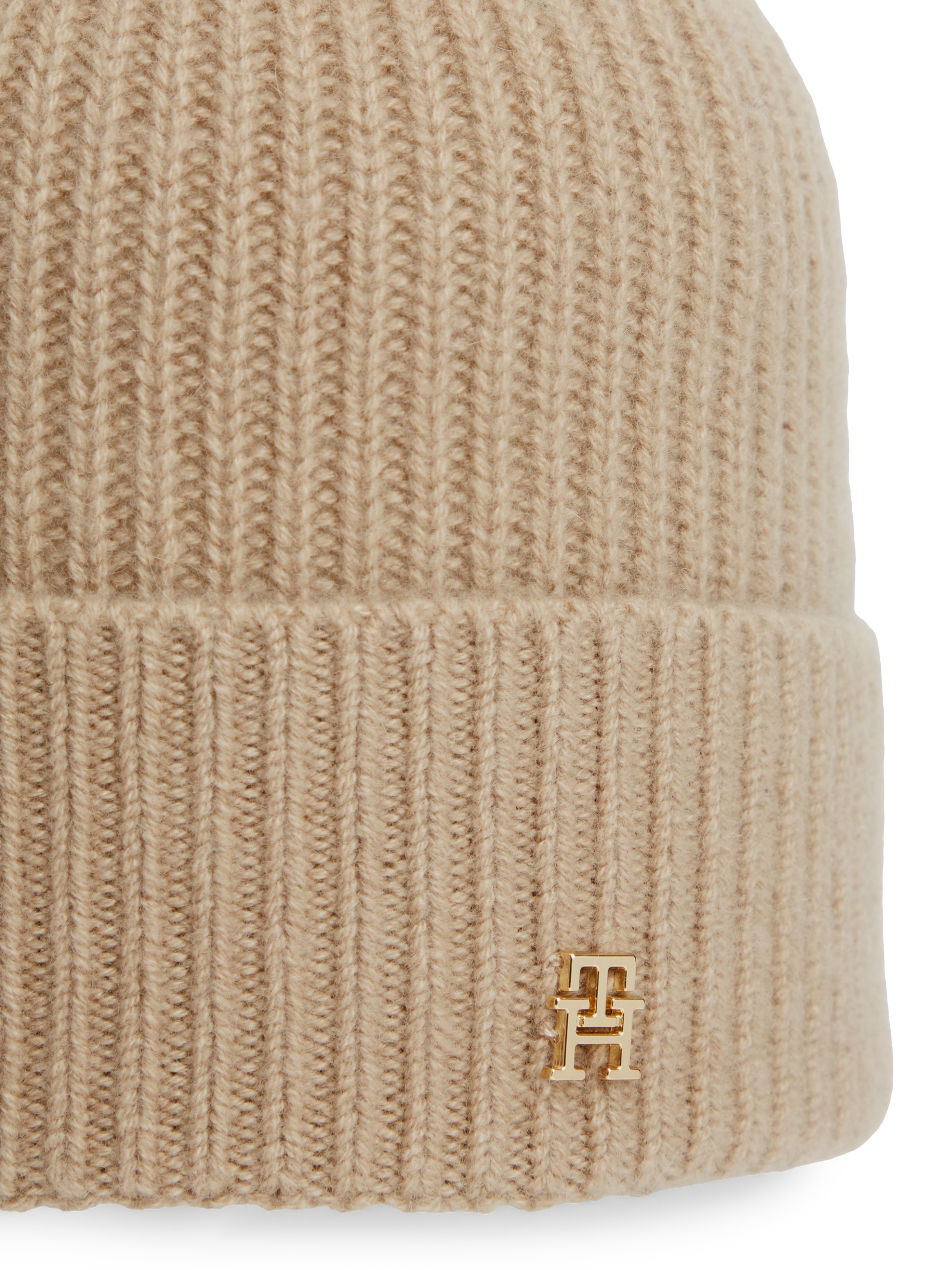 Tommy Hilfiger Bonnet »CASHMERE BEANIE« Coupe régulière avec emblème de la marque
