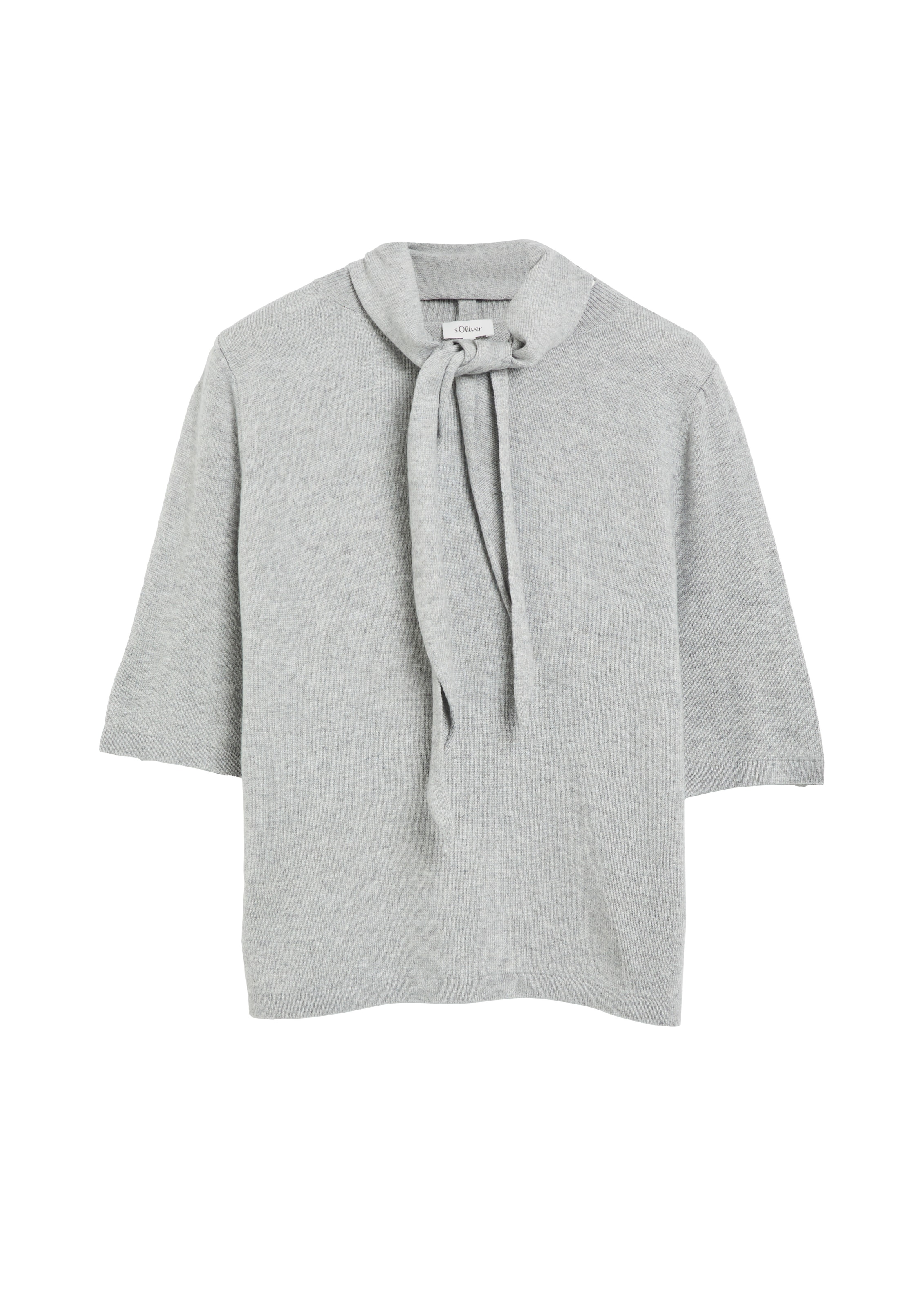 s.Oliver Strickpullover 3/4-Arm / mit Woll-Schal / Viskose-Wolle