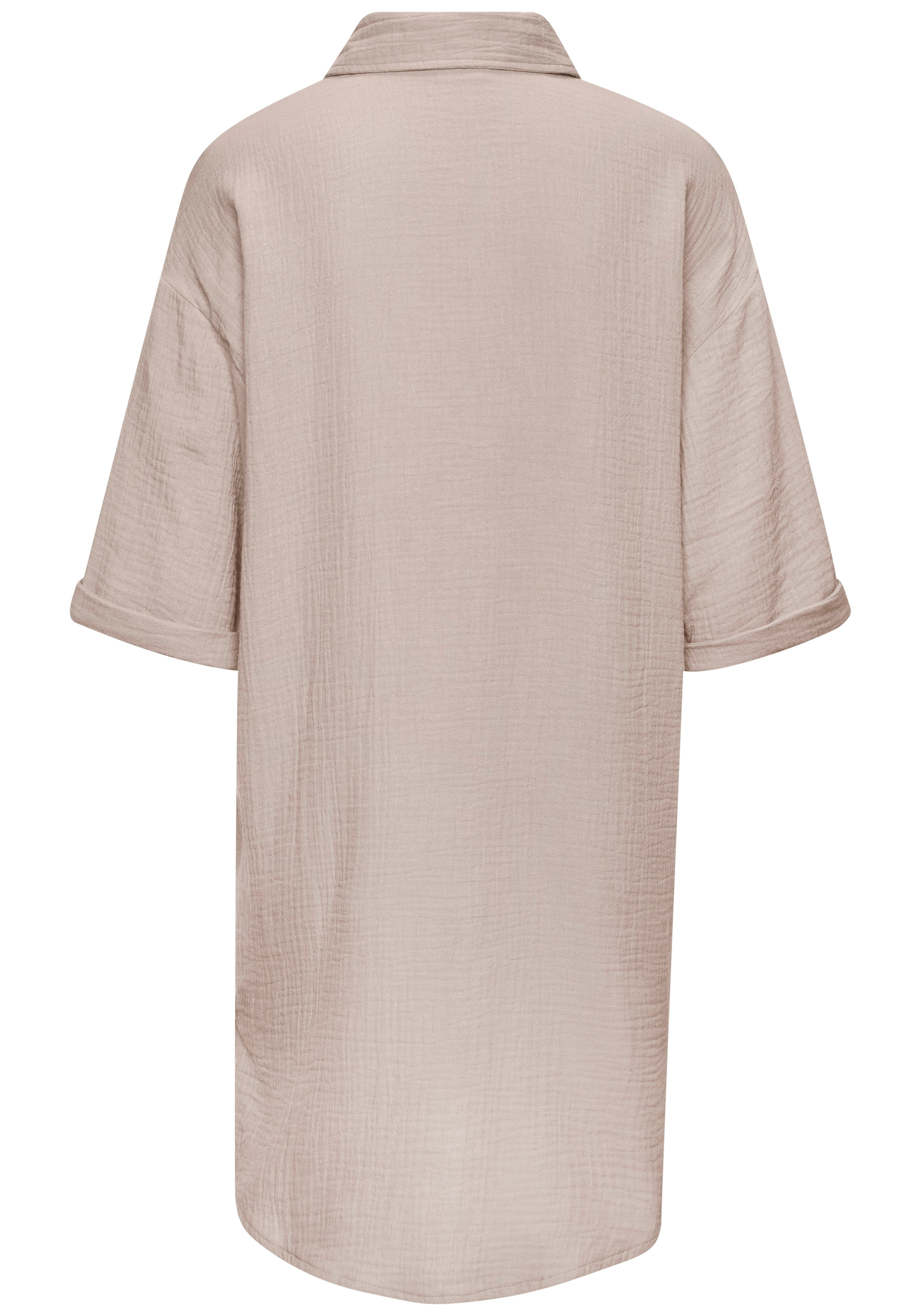 Beachtime Longbluse lange Hemdbluse aus Musselinware