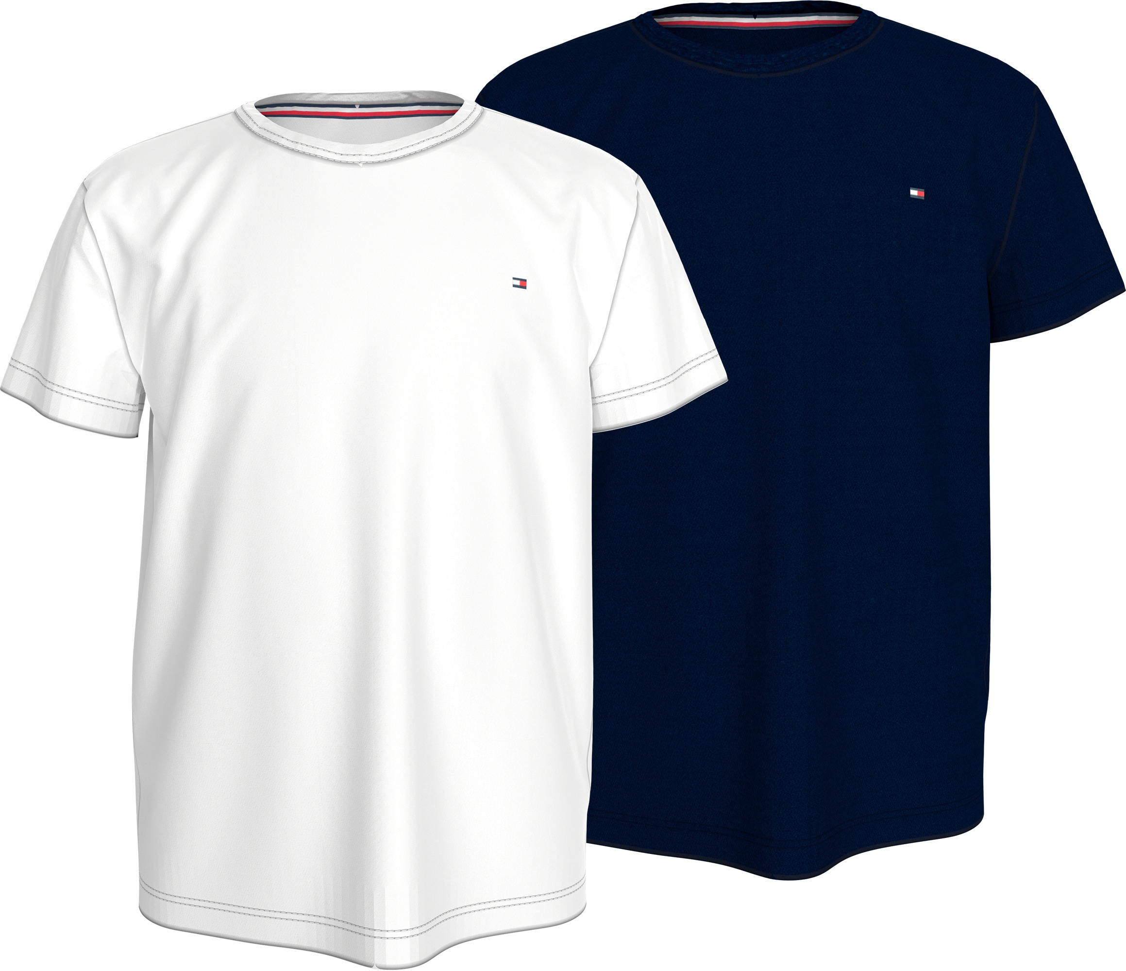 Image of Tommy Hilfiger Underwear T-Shirt "2 PK SS TEE mit Stickerei und Rundhals im 2er-Pack" Packung, 2er-Pack, 2 Stk. unifarben, casual, regular fit, Baumwolle, Rundhals
