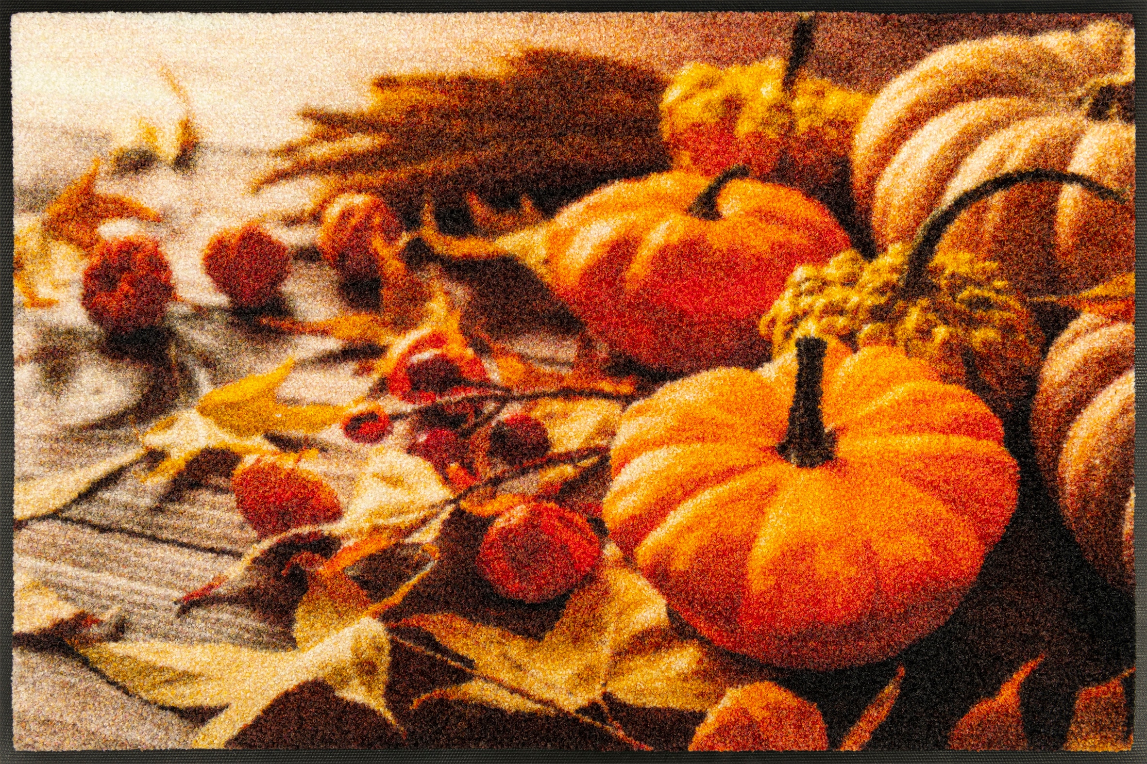 Image of wash+dry by Kleen-Tex Fussmatte "Pumpkin Glow" rechteckig 7 mm Höhe waschbar und trocknergeeignet
