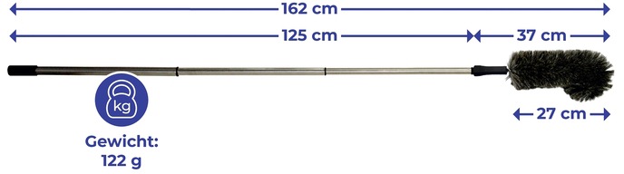 Maximex Staubbesen, (1 St.), aus Ziegenhaar, für empfindliche Oberflächen, ideal für Fensterrahmen