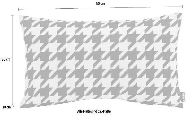H.O.C.K. Dekokissen »Pictave« mit Hahnentrittmuster, Kissenhülle mit Füllung, 1 Stück