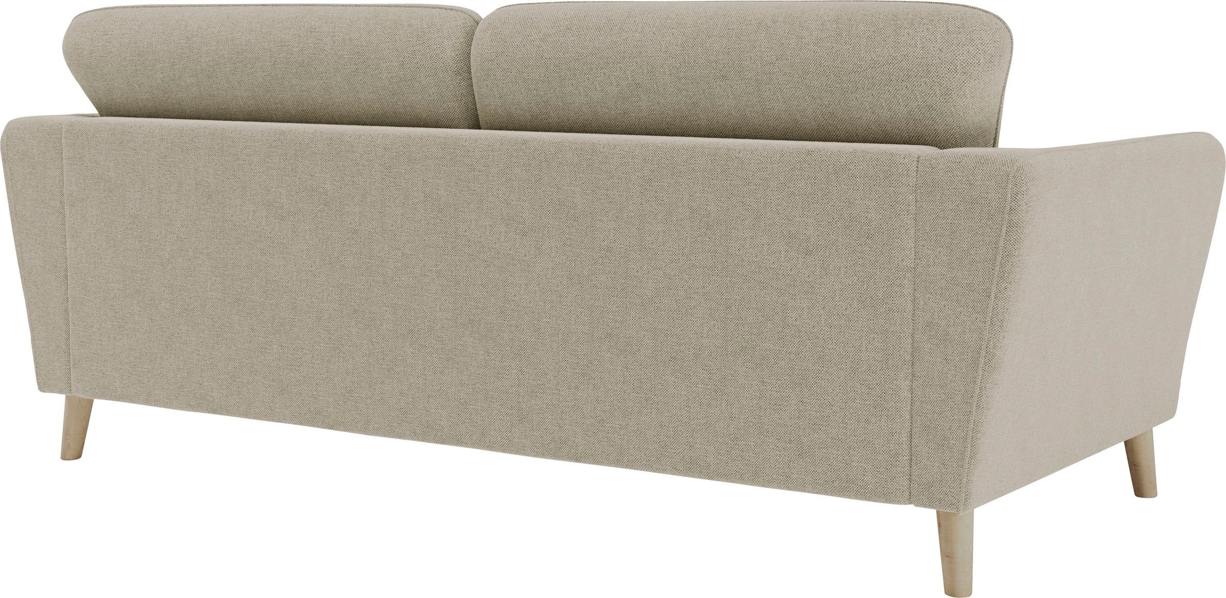 Home affaire 3-Sitzer »MARSEILLE 3er Sofa 206 cm, Cord, Flachgewebe, Struktur, Webstoff«, Massivholzbeine Eiche, Landhausstil, Wellenunterfederung