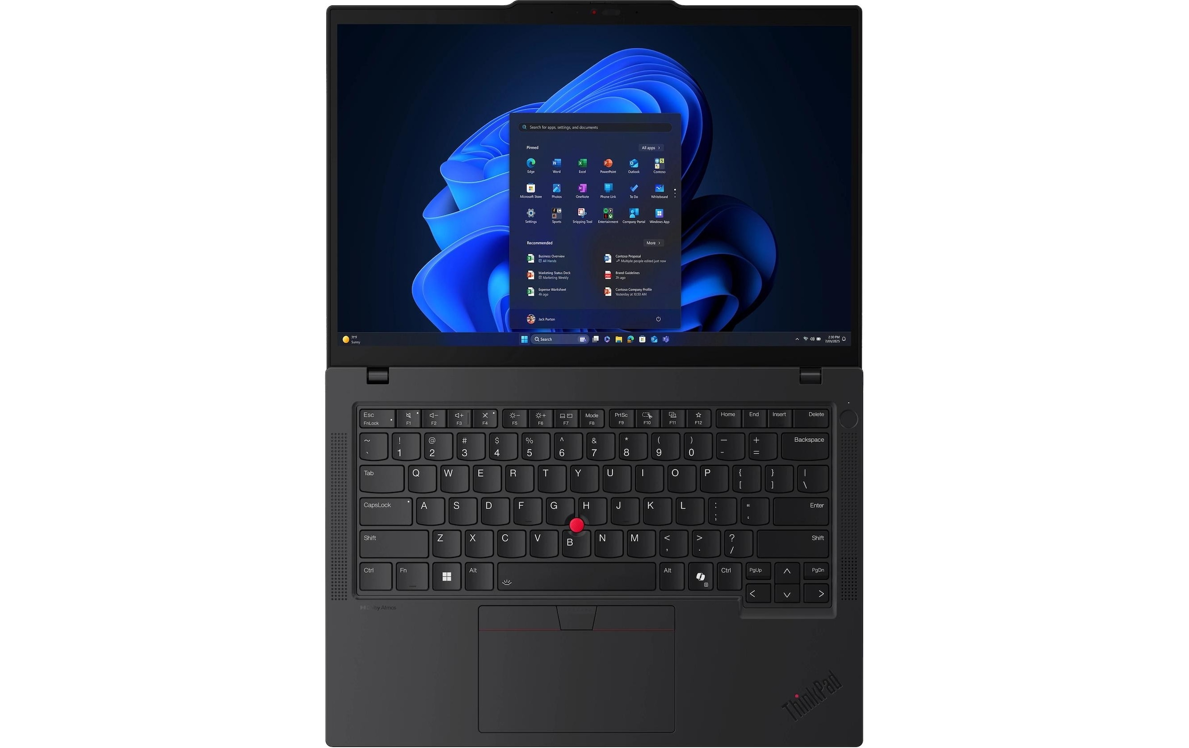 Lenovo Ordinateur portable professionnel »ThinkPad T14 Gen 6 (Intel)« / 14 ″ Intel Core Ultra 7 1.000 Go SSD Integrierte NPU (Neural Processing Unit)