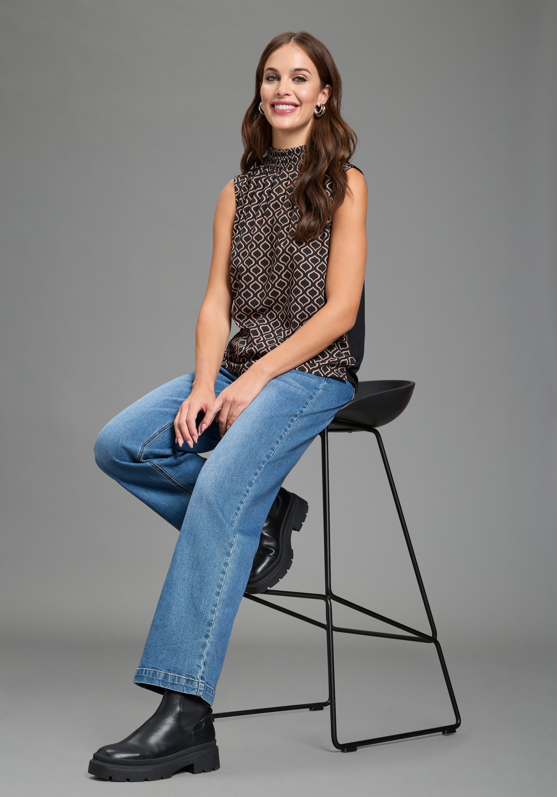 Laura Scott Top chemisier avec smock