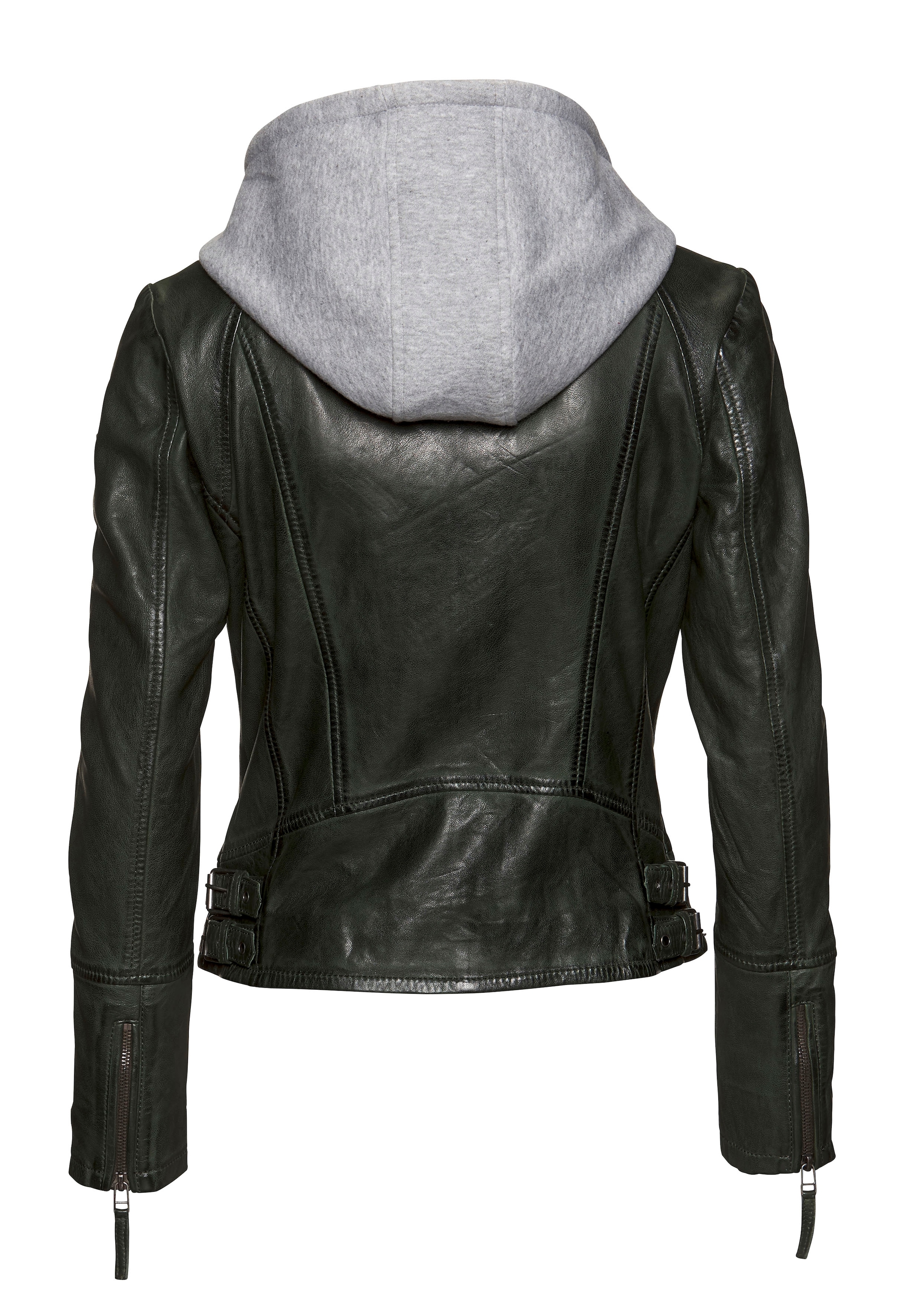 Gipsy Lederjacke »NOLA«, mit Kapuze, Two-in-One Style - mit abnehmbarer Jersey-Kapuze