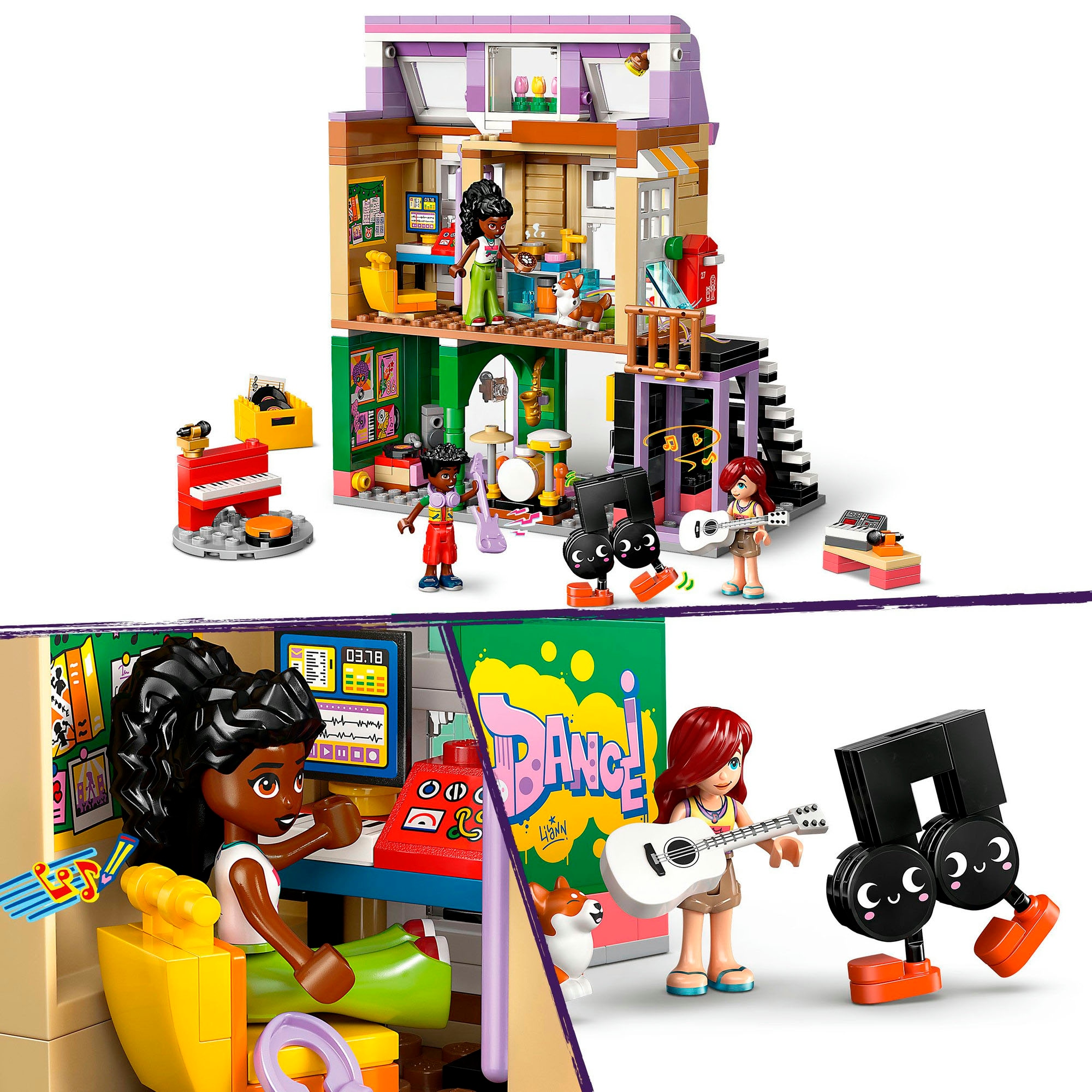 LEGO® Konstruktionsspielsteine »Musikladen & Wohnung (42653), LEGO Friends« Made in Europe