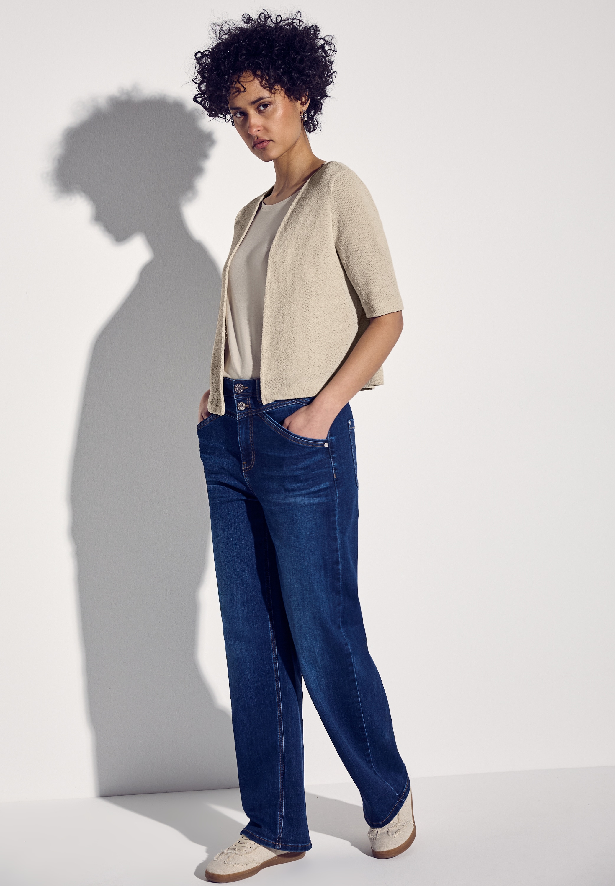 STREET ONE Shirtjacke, im Strick-Look