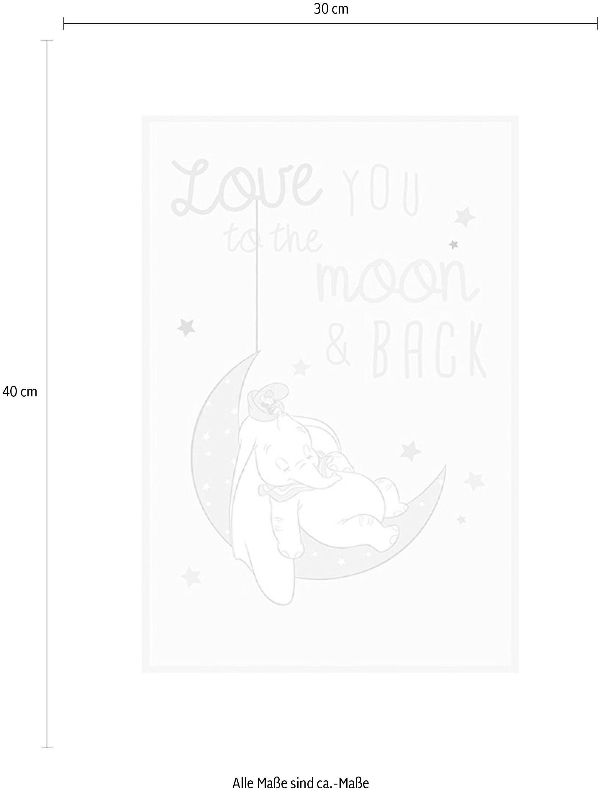 Komar Image »Dumbo Moon« 1 cuis tlg. Wandbild zur Dekoration im Kinderzimmer - ohne Rahmen