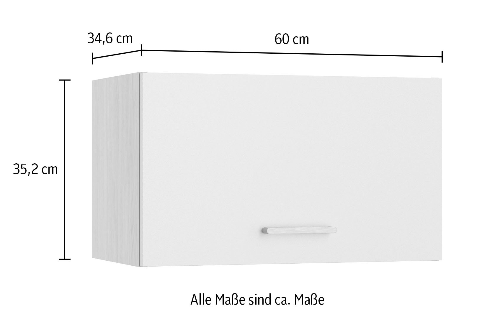 KOCHSTATION Armoire suspendue à abattant »KS-Lucy« Breite 60 cm, mit 1 Klappe inkl. Gasdruckdämpfer