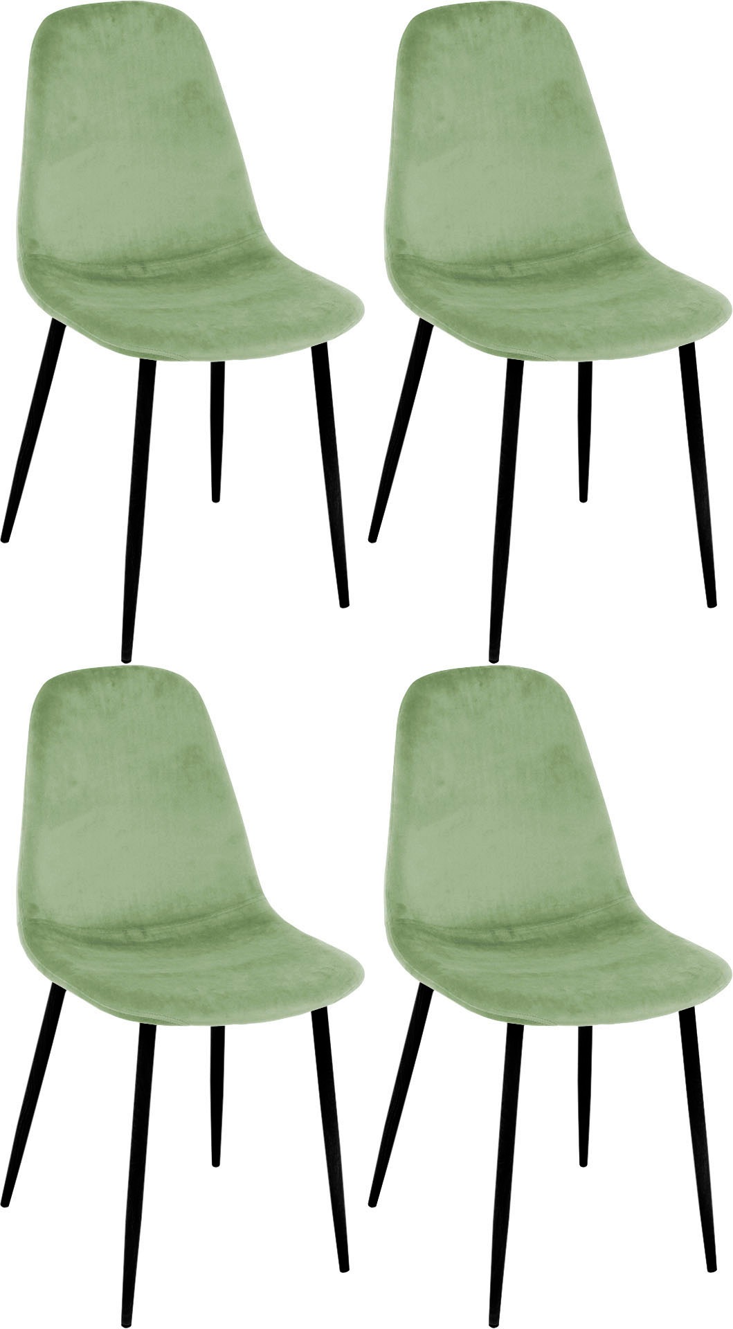 Image of Paroli Polsterstuhl »Skadi«, (Set), 4 St., Velourstoff fein, (2 oder 4 Stück), mit Veloursbezug und in 2 Gestellfarben bei Ackermann Versand Schweiz