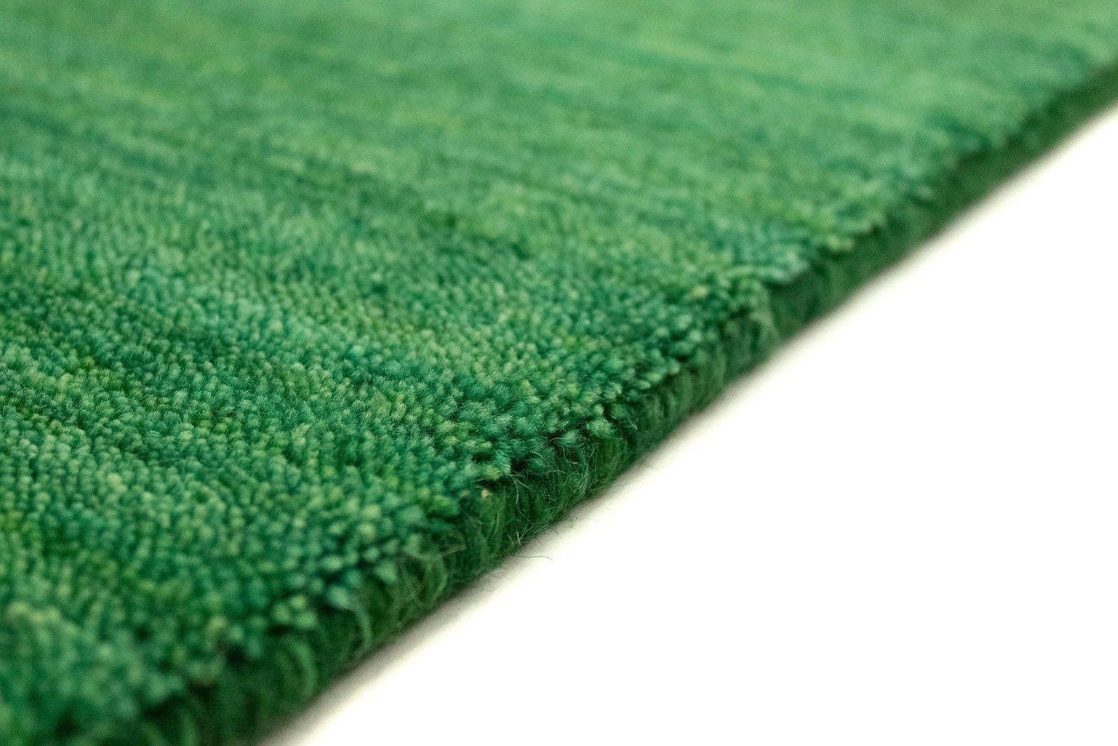 morgenland Wollteppich »Uni - Gabbeh Teppich - Softy«, rechteckig, 1,6 mm Höhe, Gabbeh Optik, Uni Farben, reine Wolle, sehr weicher Flor, Wohnzimmer