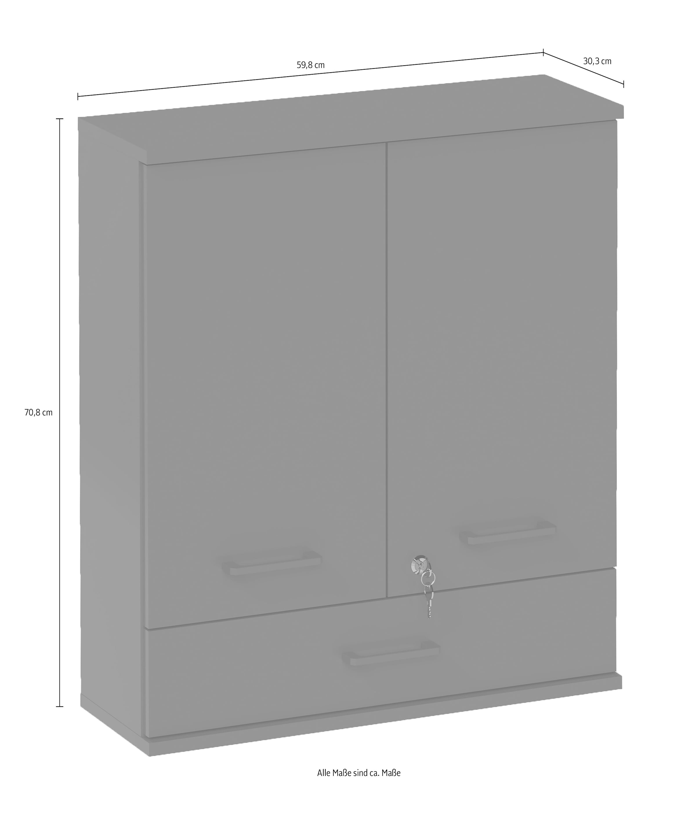 Schildmeyer Medizinschrank »Galeno, mit 3 verschiedenen Aufklebern, Breite 30 cm, Made in Germany« 1 Stk. tlg. Auswahl aus 3 verschiedenen Aufklebern zum Anbringen, Made in Germany