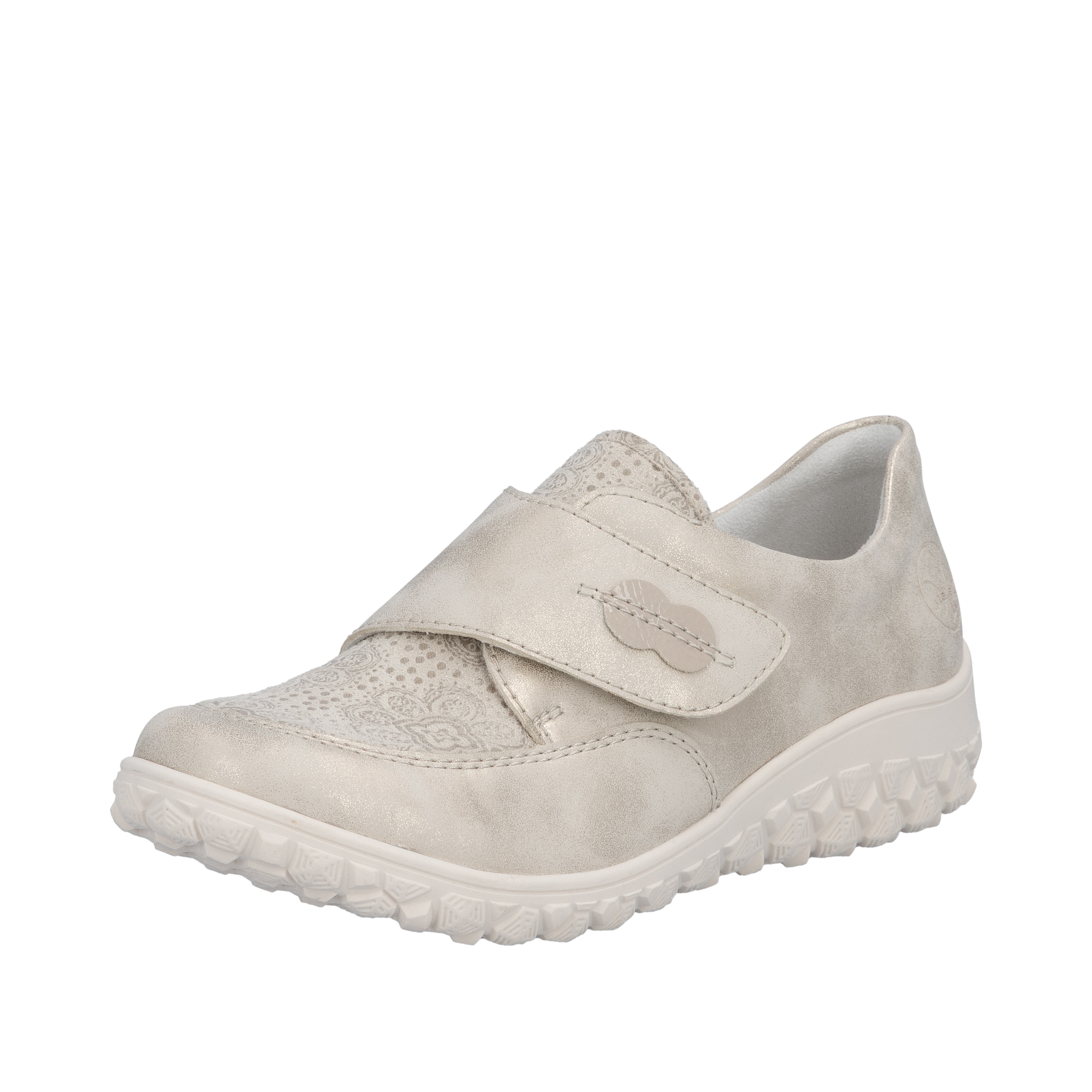 Image of Rieker Klettschuh Slipper, Halbschuh mit floralem Druck