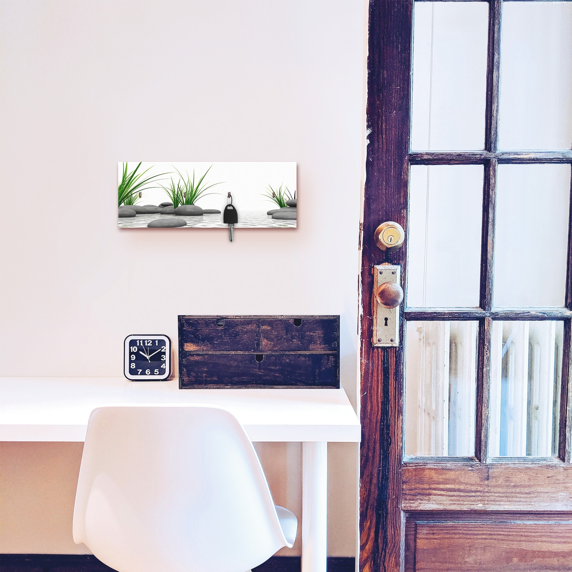 Image of Artland Hakenleiste »3 D Steine«, aus Holz mit 4 Schlüsselhaken – Schlüsselboard, Schlüsselbretter, Schlüsselhalter, Schlüsselaufhänger für den Flur – Stil: Modern bei Ackermann Versand Schweiz