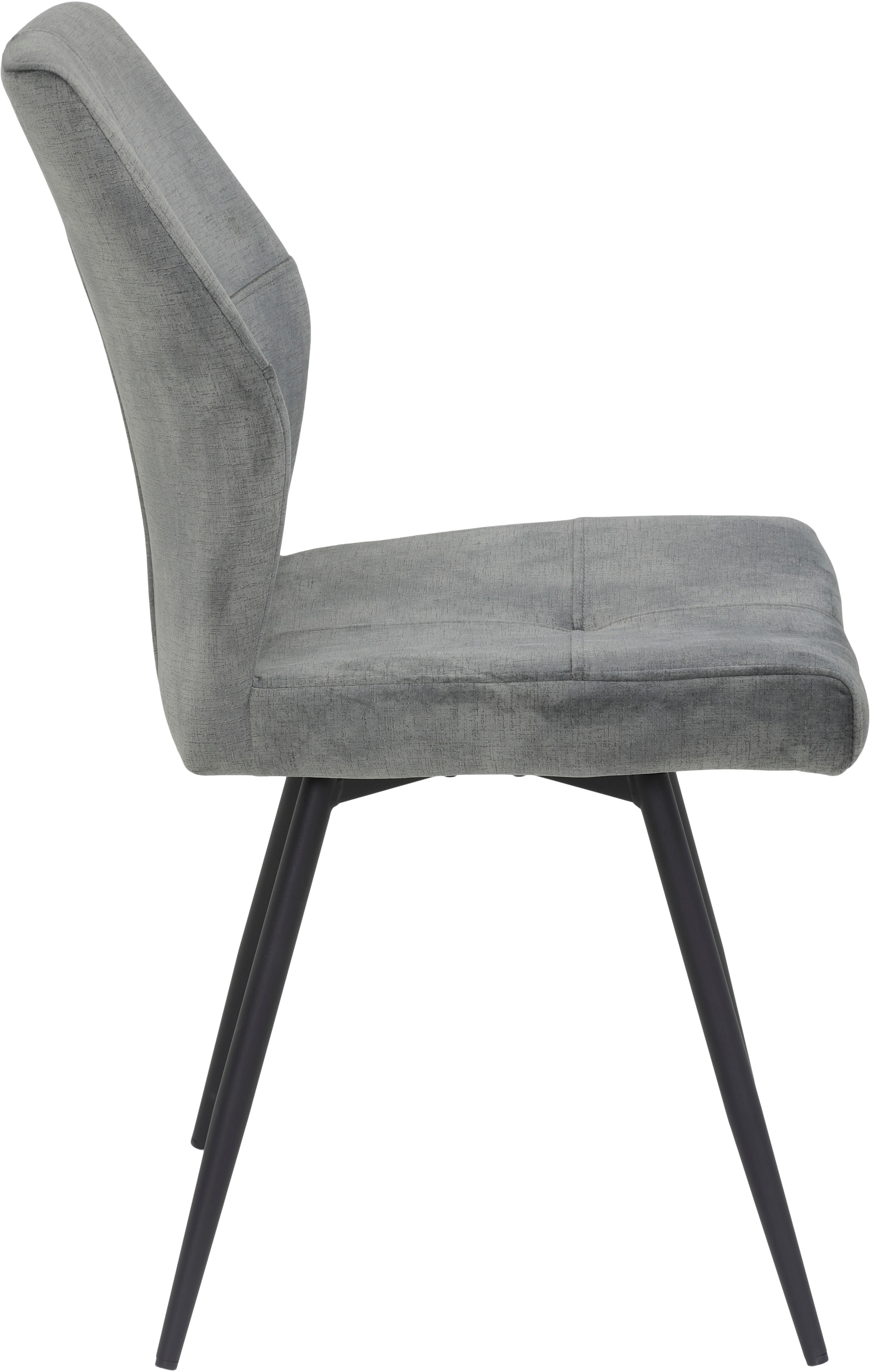 HELA 4-Fussstuhl »ALLY« (Set) 2 Stk. Microfaser VINTAGE | Polyester 4-Fuss, 360° drehbar, gepolstert, Vintage Velvet mit Steppnähten