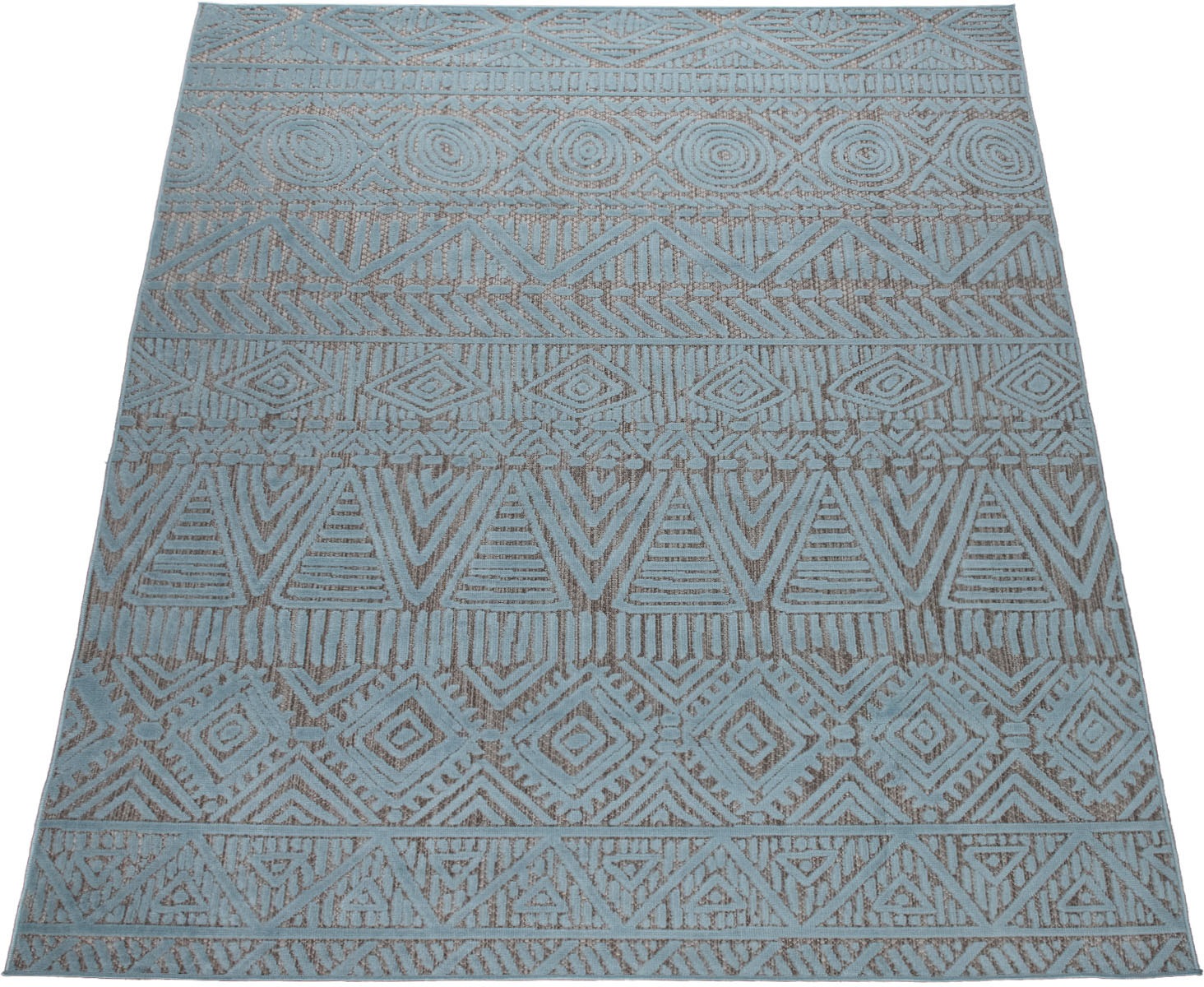 Image of Paco Home Teppich »Teka 784«, rechteckig, 4 mm Höhe, Flachgewebe, 3D-Design, In- und Outdoor geeignet, Wohnzimmer bei Ackermann Versand Schweiz