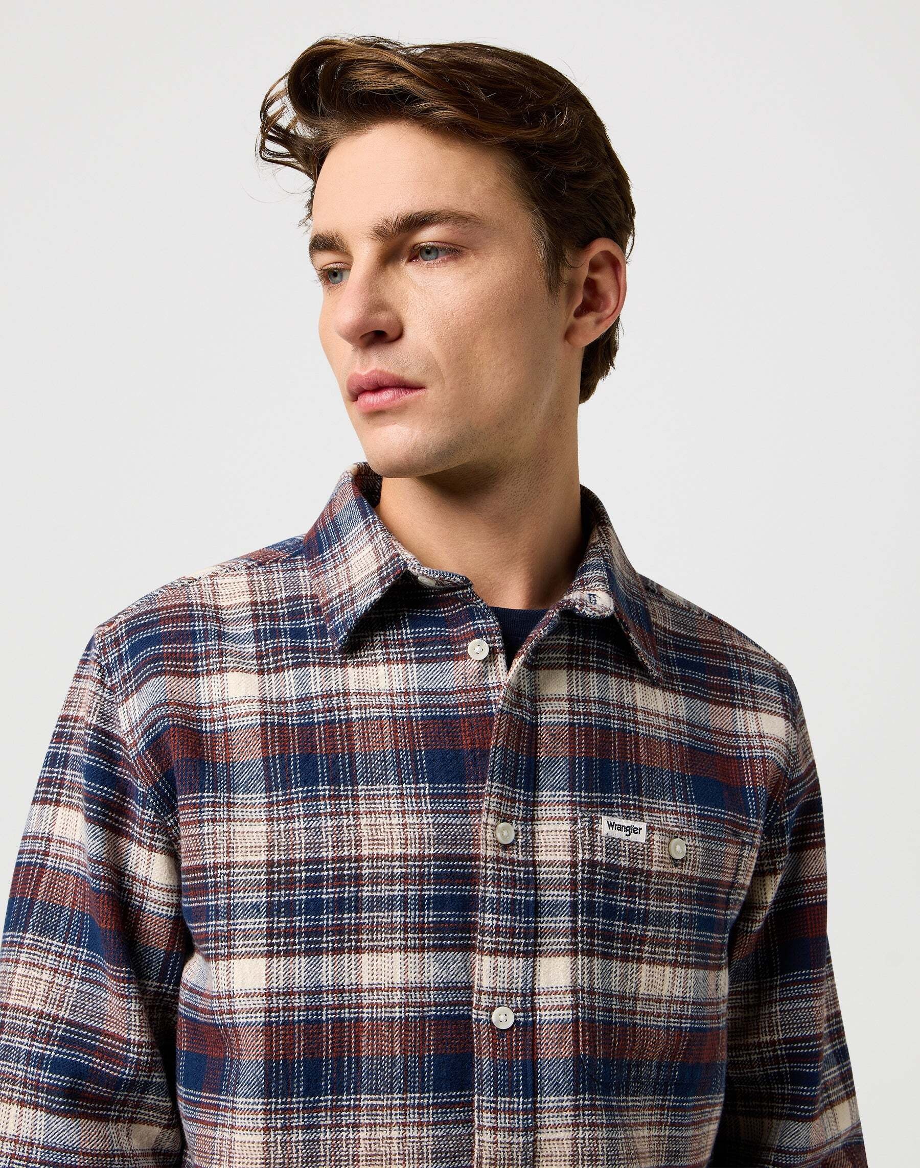 Wrangler Langarmhemd »WRANGLER Langarmhemd Brushed 1 Pkt Shirt«