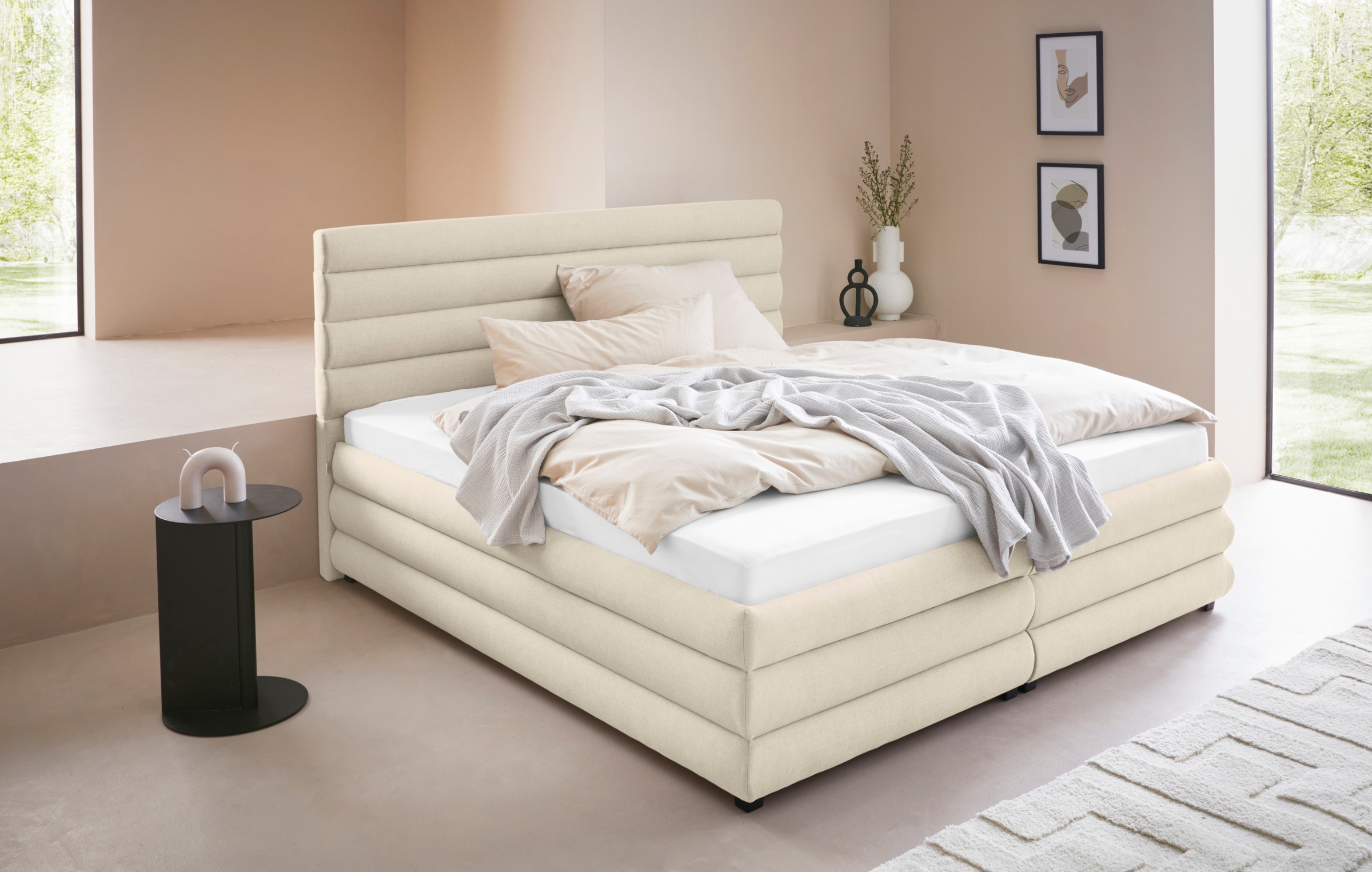 Image of LeGer Home by Lena Gercke Polsterbett »Maylis«, wahlweise mit und ohne Matratze und Lattenrost, incl. Bettkasten, 3 Matratzenarten bis zu 3 Härtegrade, auch in 200cm Breite bei Ackermann Versand Schweiz