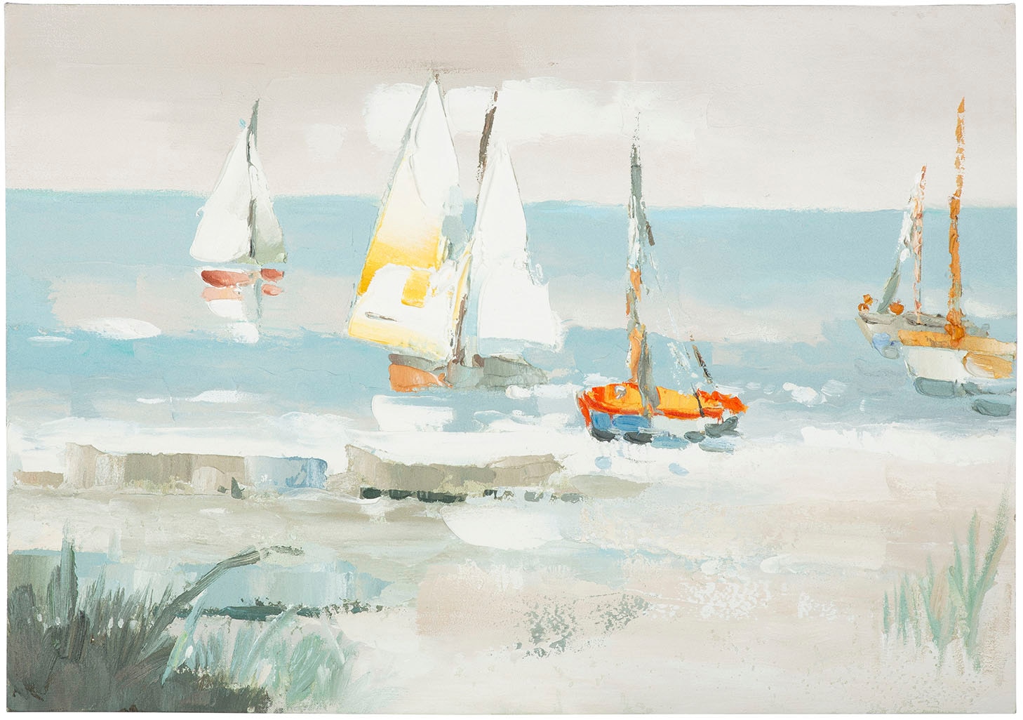 GILDE Tableau sur toile »Bild rechteckig Algarve mehrfarbig H. 50 cm« 1 cuis tlg.