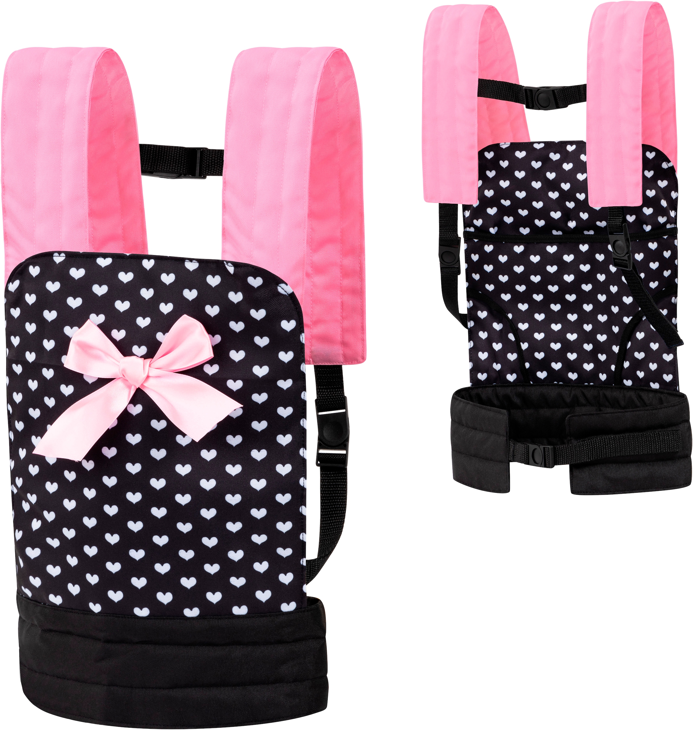 Bayer Puppen Trage »grau/rosa Schmetterling«