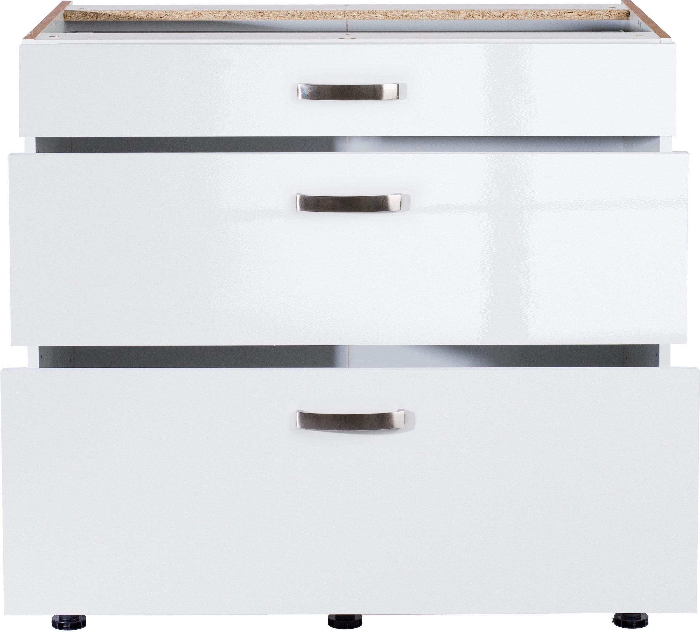 KOCHSTATION Unterschrank »KS-Cara«, Breite 90 cm, mit Vollauszügen und Soft-Close-Funktion