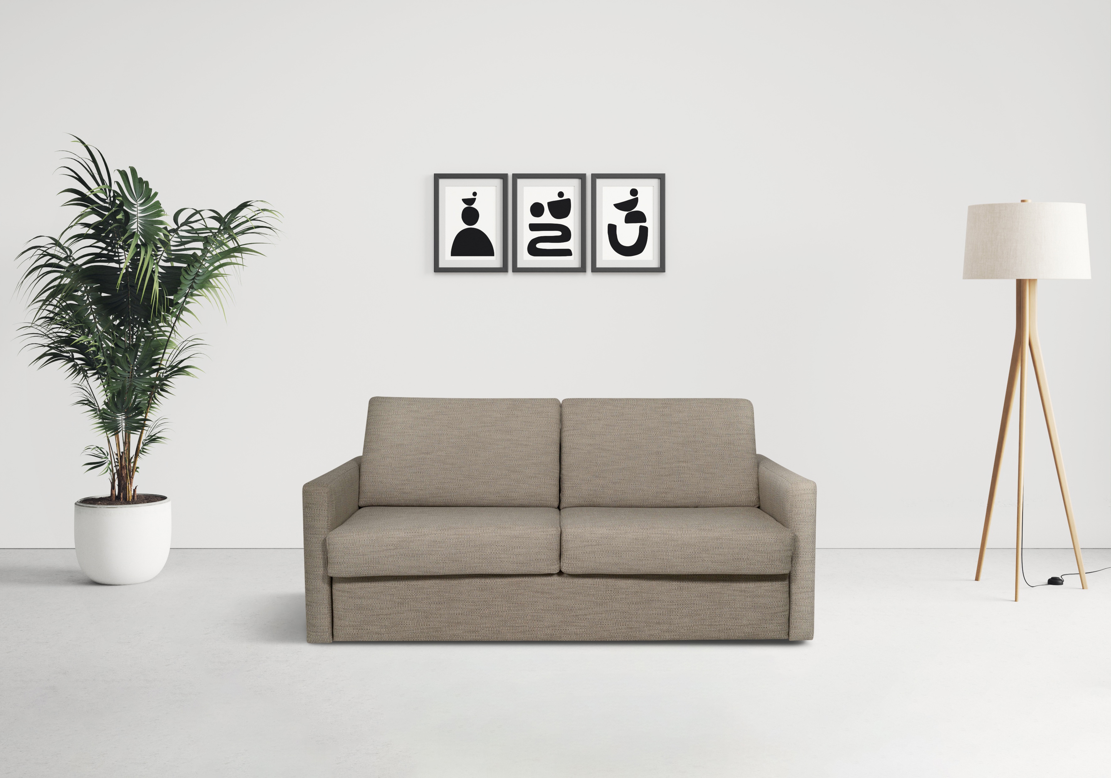 Home affaire Schlafsofa »GOLDPOINT 182cm, Dauerschläfer, Liegefläche 140/200 cm,« 3-Sitzer mit Dauerschläfer-Funktion, Bonell-Federkernmatratze