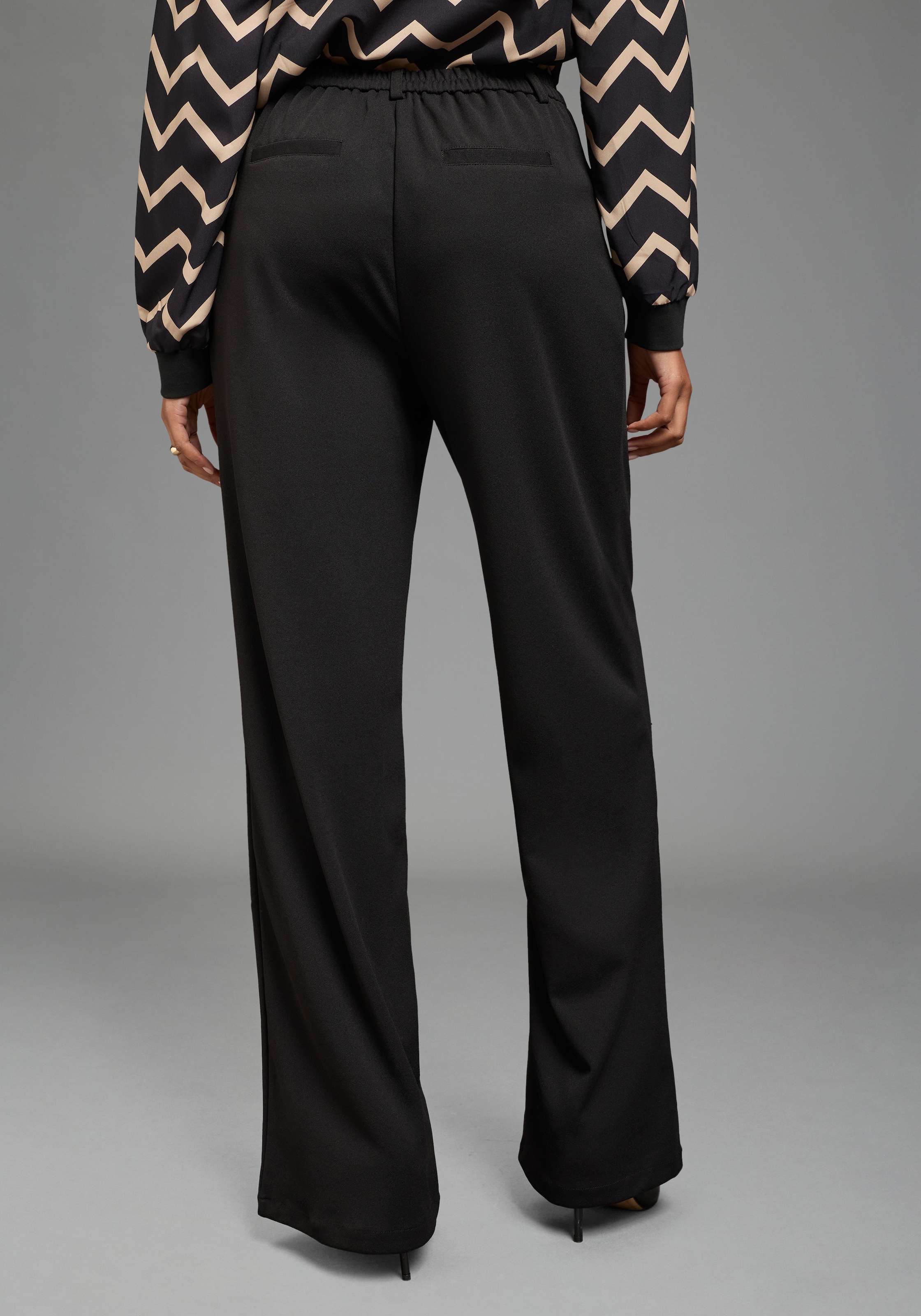 Laura Scott Pantalon à enfiler  avec une part d'élasthanne, pour automne et hiver, adapté au business