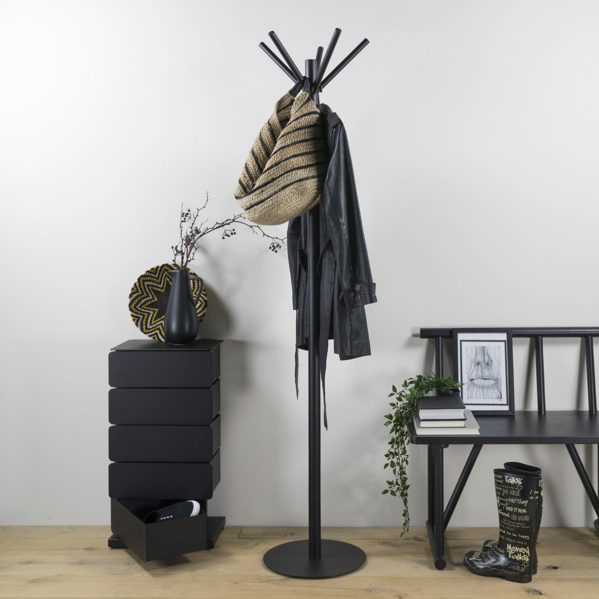 Image of Spinder Design Garderobenständer "Sticks" Metall, Breite 40 cm