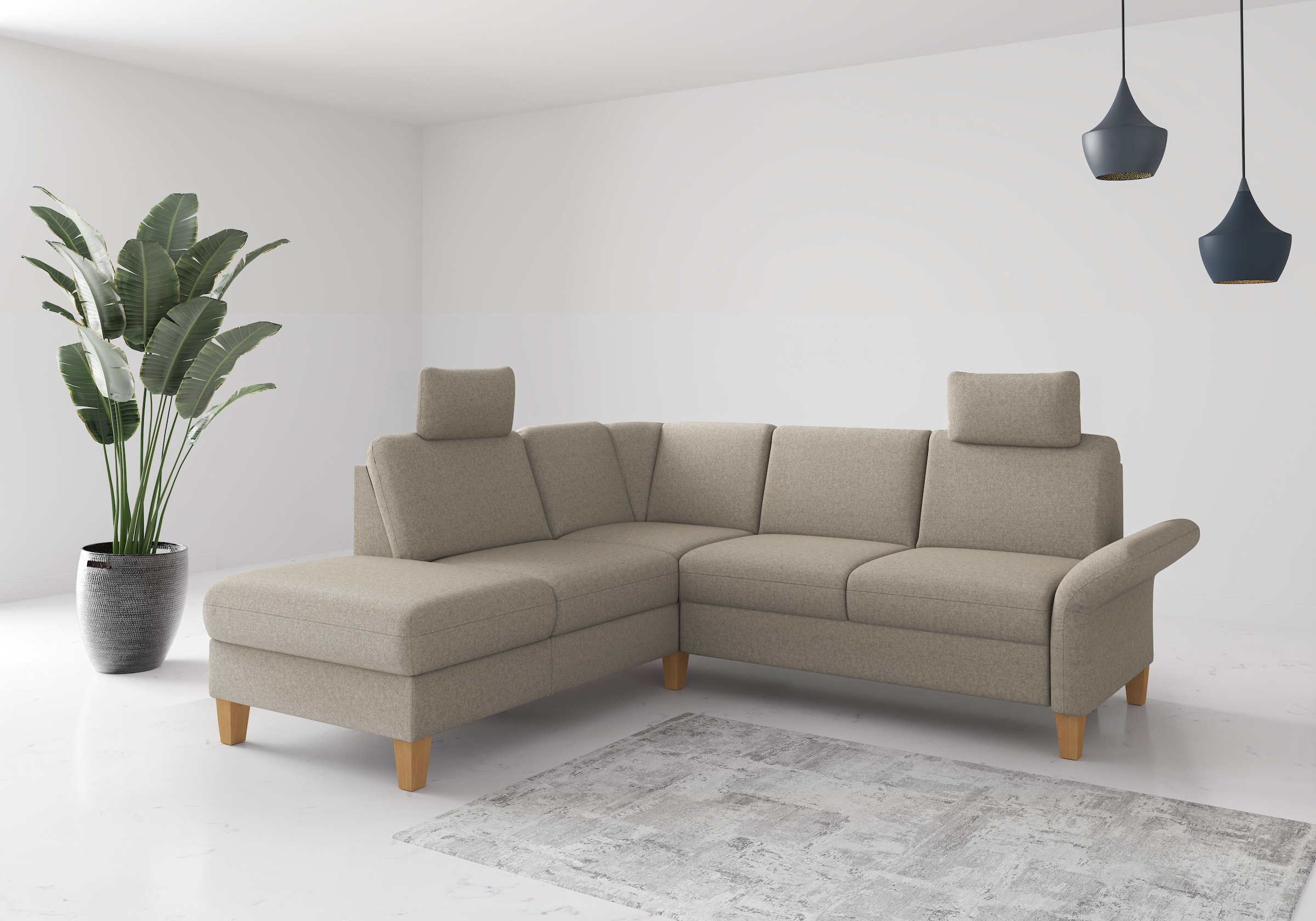 Image of Home affaire Ecksofa "Rochelle, L-Form" wahlweise mit Armteilverstellung, Bettfunktion und Bettkasten