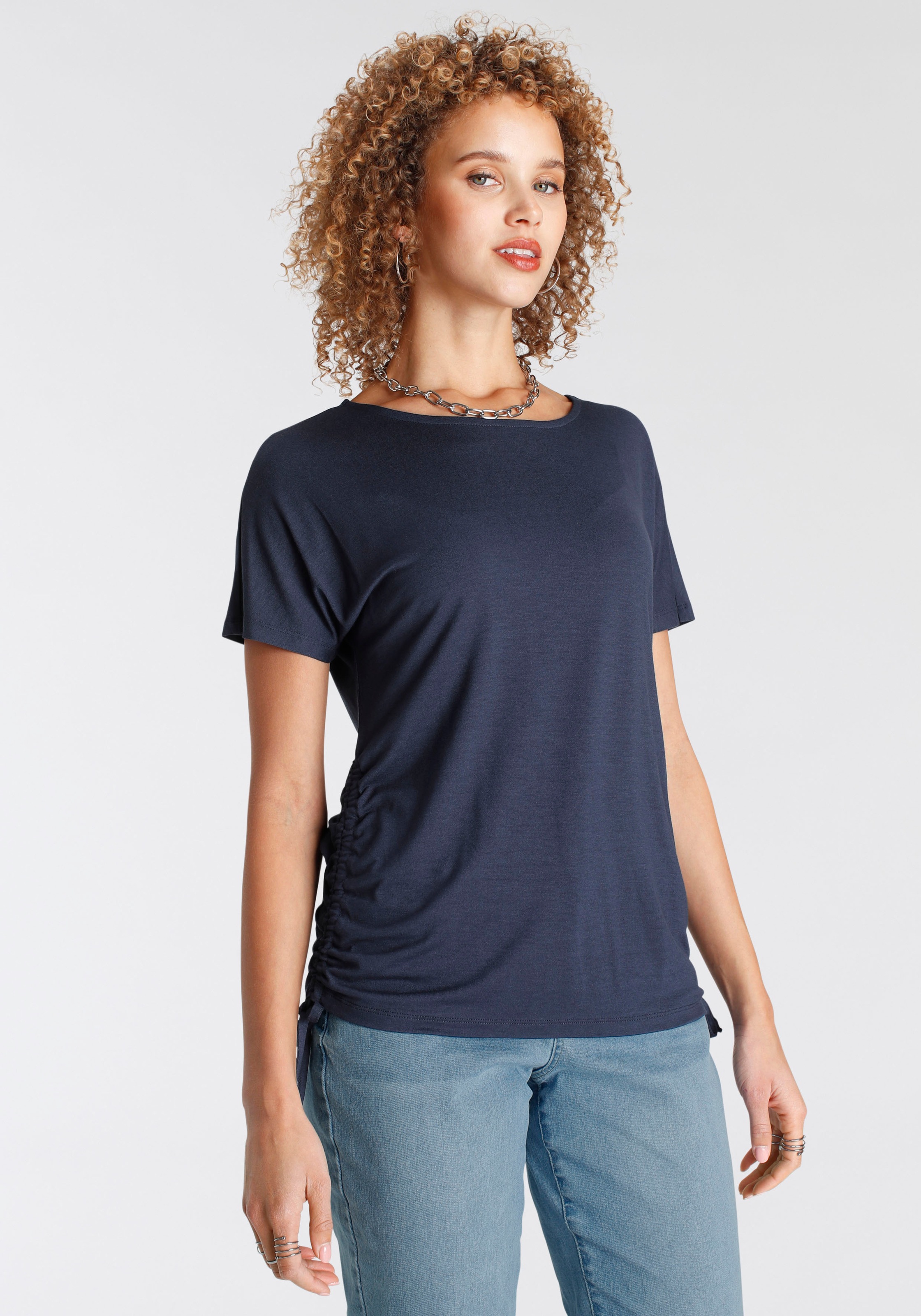 bestellen T-Shirt, Tamaris mit Rundhalsausschnitt ♕ versandkostenfrei