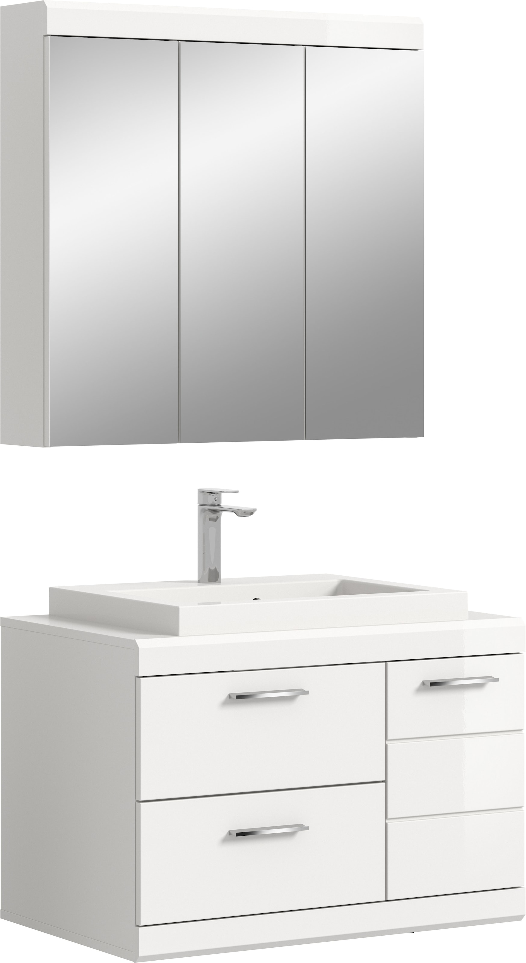 Image of welltime Badmöbel-Set "SIENA, 2-teilig, Waschtisch inkl. Waschbecken & Spiegelschrank"