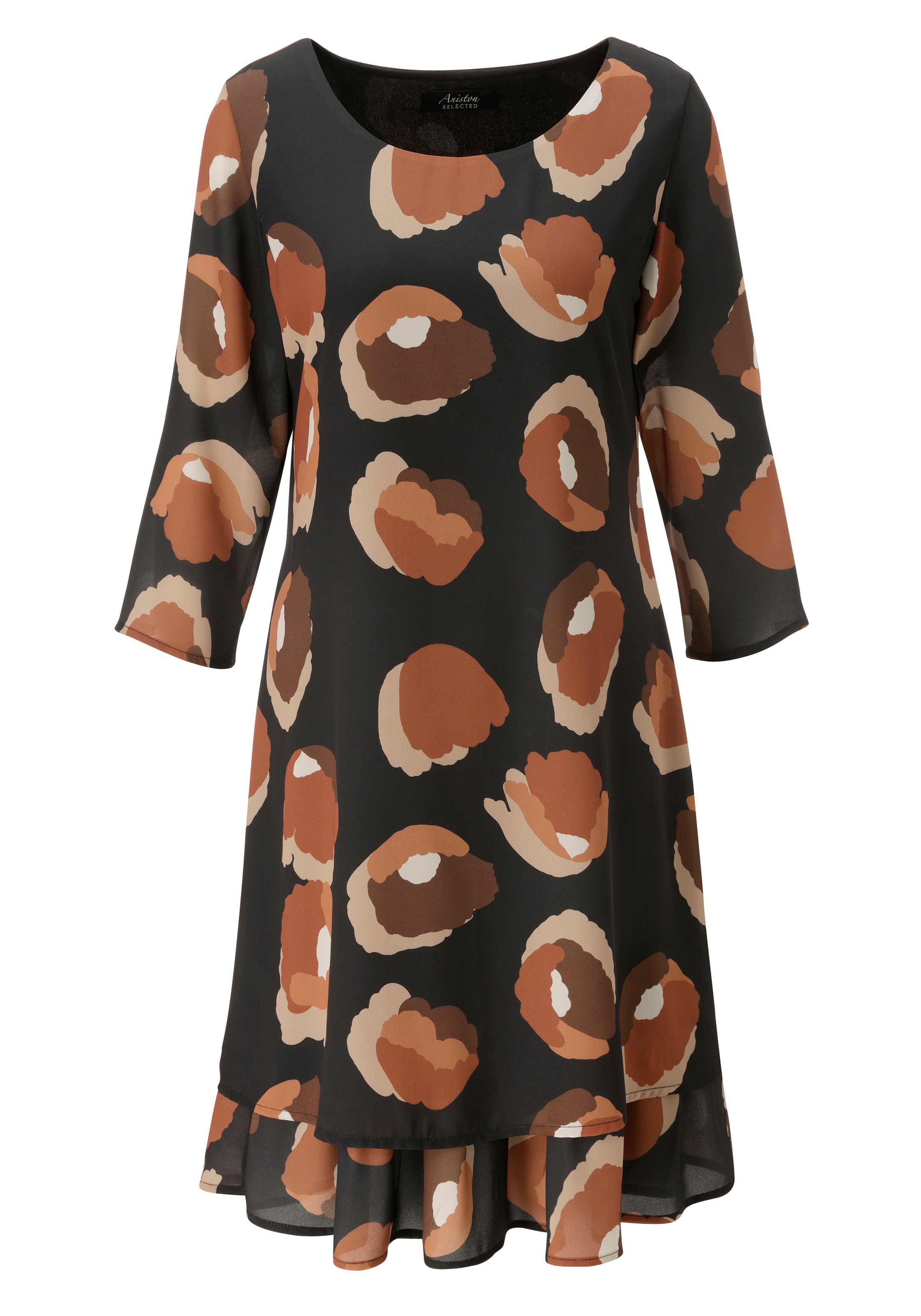 Aniston SELECTED Chiffonkleid aus zartem Chiffon im Lagenlook und gefüttert - NEUE KOLLEKTION