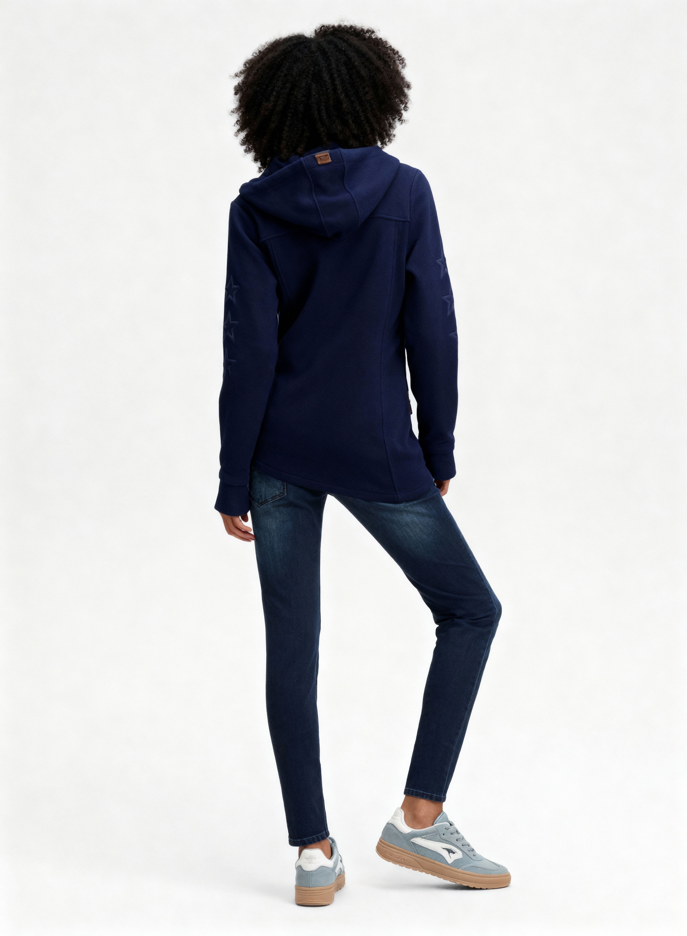 KangaROOS Veste polaire mit Kapuze figurbetonter Schnitt,  mit Kapuze,  mit 2-Wege-Reissverschluss