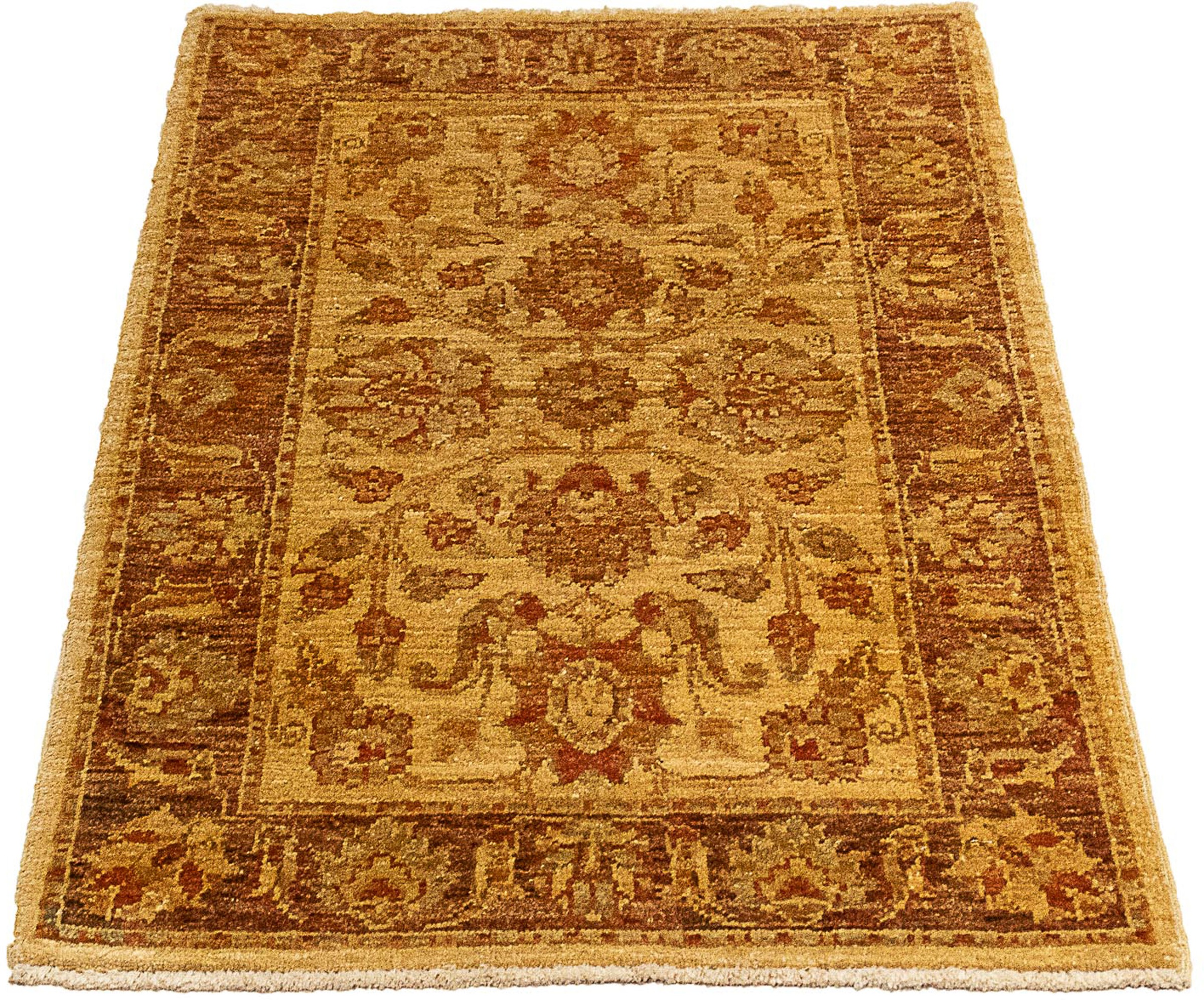 Image of morgenland Orientteppich »Ziegler - 89 x 60 cm - dunkelbeige«, rechteckig, 6 mm Höhe, Wohnzimmer, Handgeknüpft, Einzelstück mit Zertifikat bei Ackermann Versand Schweiz