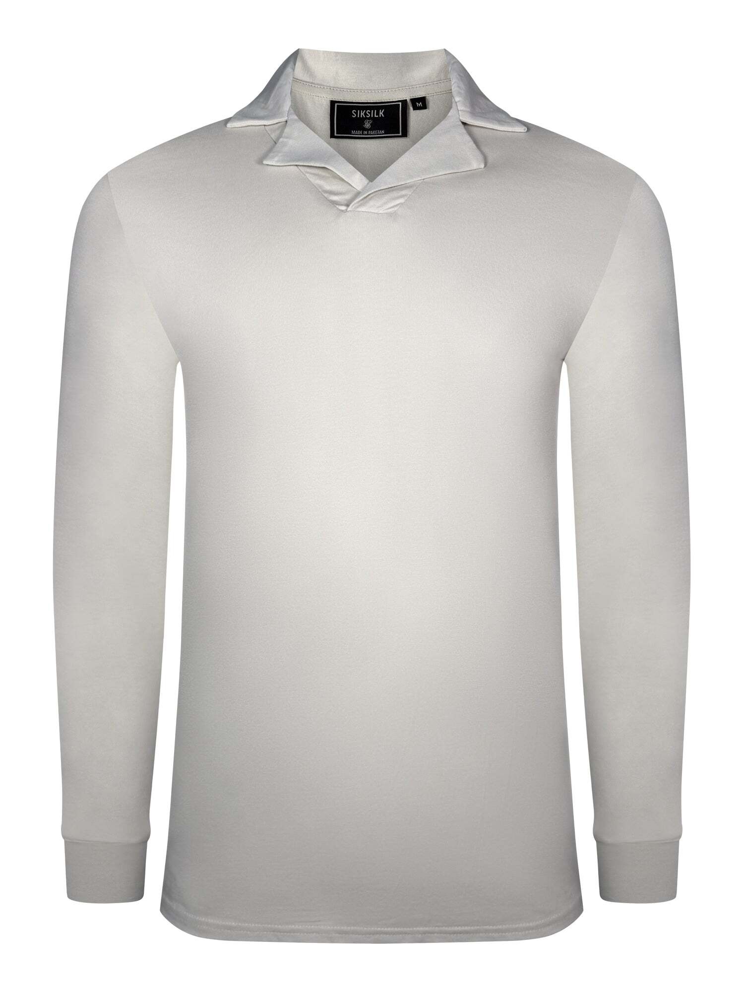 Image of Siksilk Langarm-Poloshirt "Siksilk Langarmpolo Long Sleeve Revere Polo"