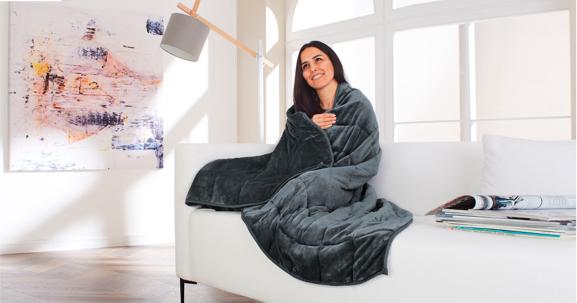 Image of Conni Oberkircher´s Gewichtsdecke »Connis Entspannungsdecke 6kg«, normal, Füllung Glasperlen & Polyester, Bezug Polyester, (1 St.), Stress befreiend mit Kuscheleffekt bei Ackermann Versand Schweiz