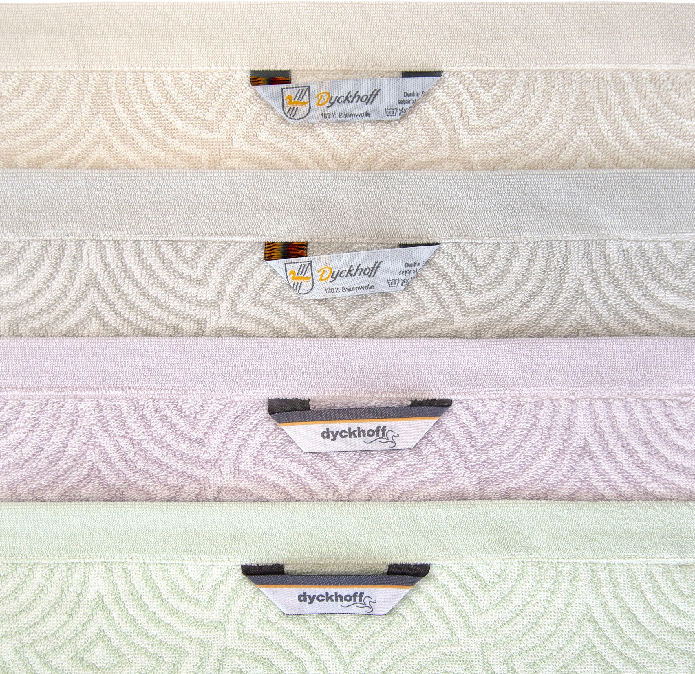 Dyckhoff Handtuch Set »Landscape«, Set, 6 tlg., Walkfrottier, 4 Handtücher (50x100cm), 2 Duschtücher (70x140cm)