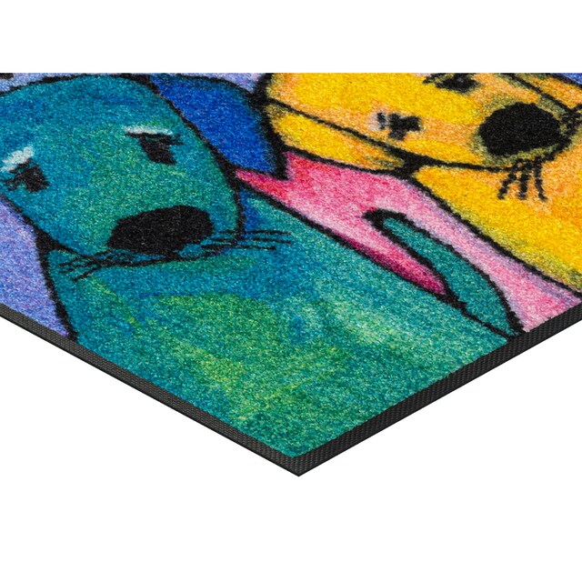 wash+dry by Kleen-Tex Fussmatte »Doggies«, rechteckig, Schmutzfangmatte,  Motiv Hunde, modenes Design, rutschhemmend, waschbar jetzt kaufen