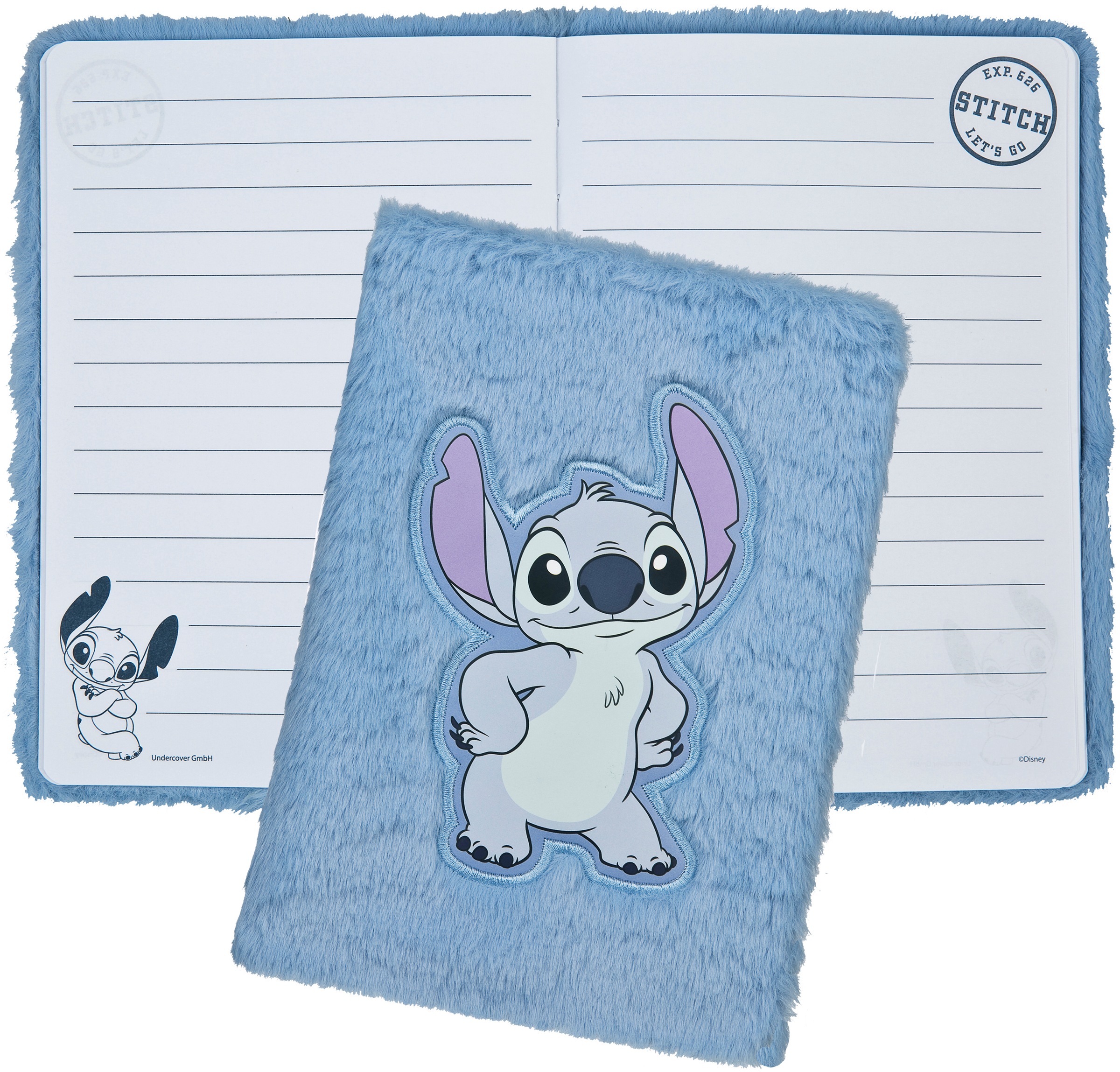 UNDERCOVER Sac à dos pour enfants »Stitch Plüsch« inklusive Schlampermäppchen und Notizbuch
